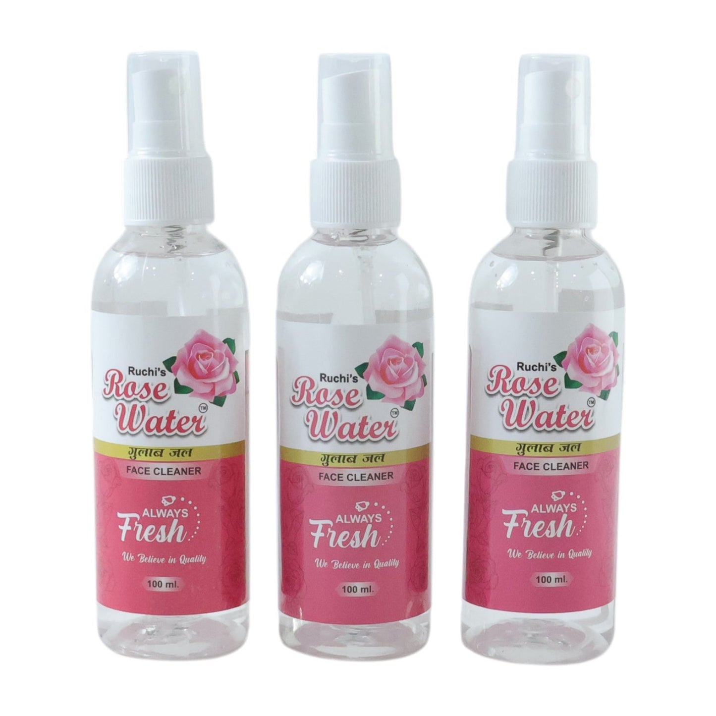 Rose Water Face Spray Set (3 Pc Set, 100 ML Each)