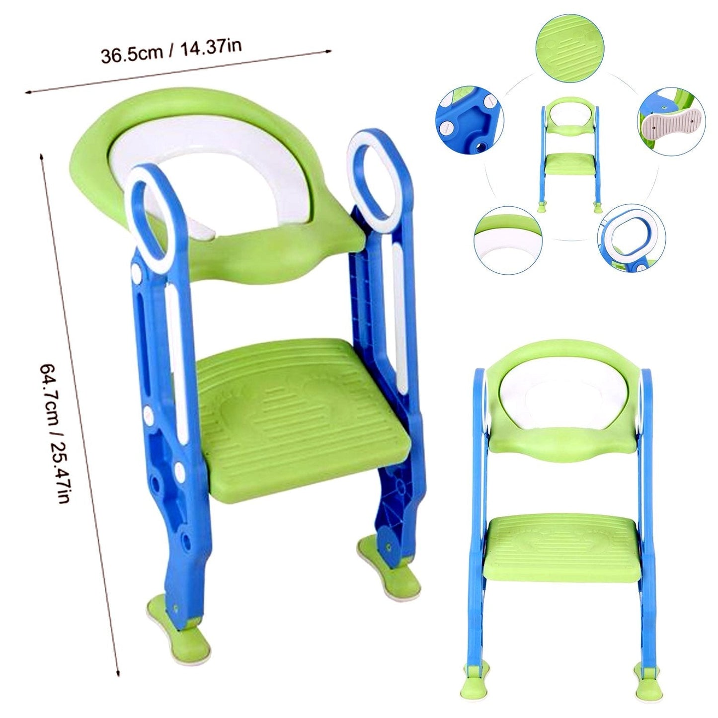 2 in 1 Training Foldable Ladder Potty Toilet Seat for Kids -----