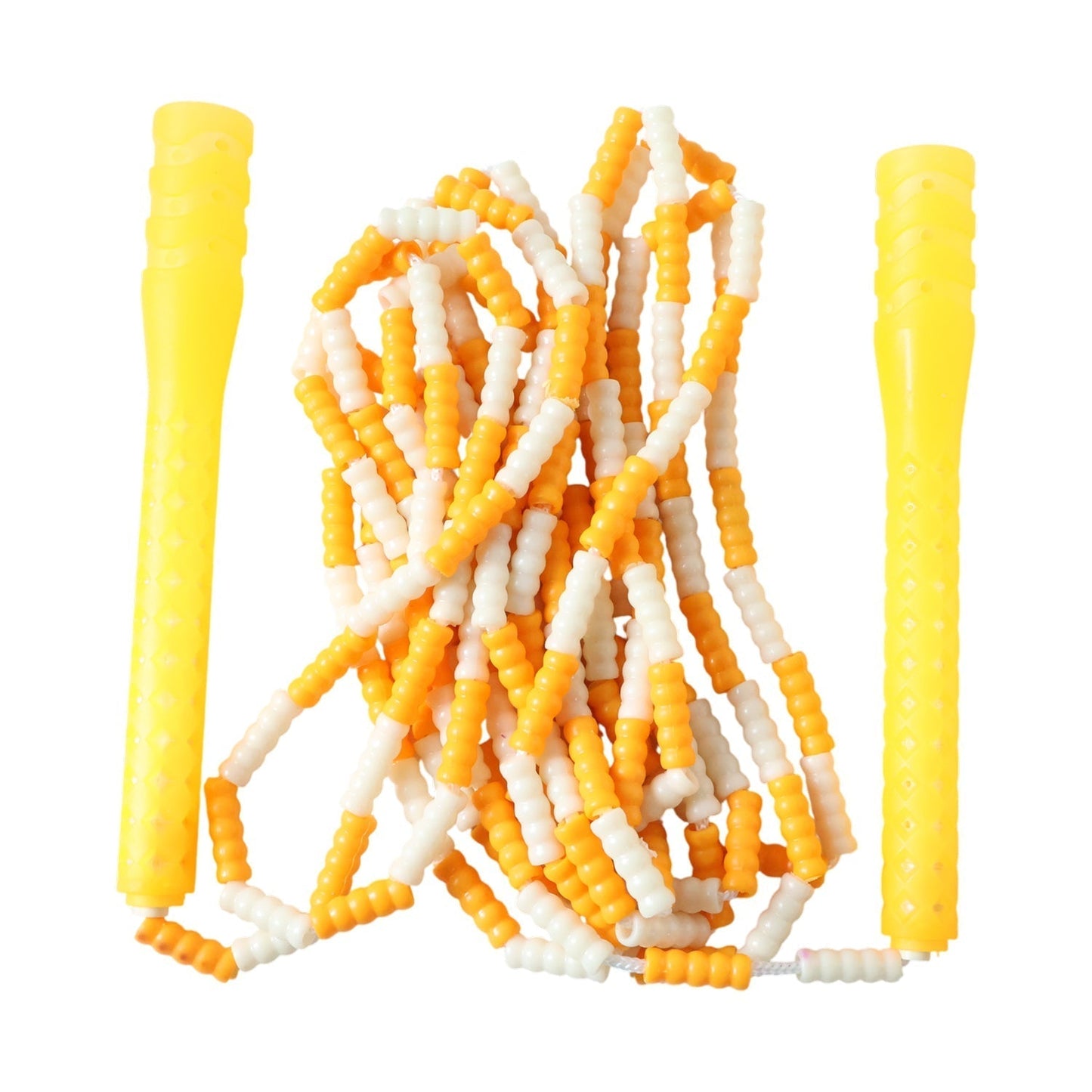 Yellow & White Beaded Skipping Jump Rope (1 Set)