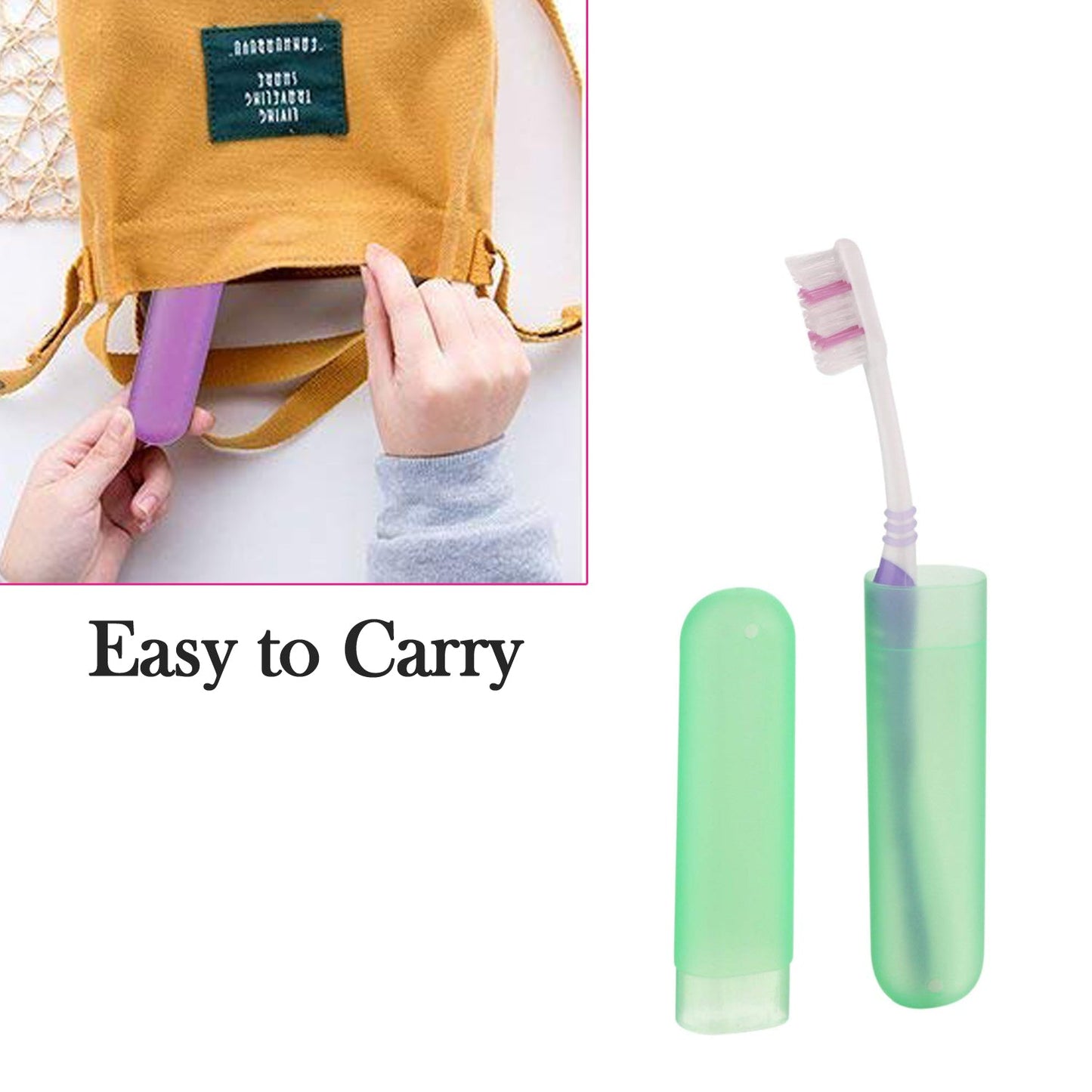 Plastic Toothbrush Covers - 6pc Anti-Bacterial Travel Protectors for Oral Care