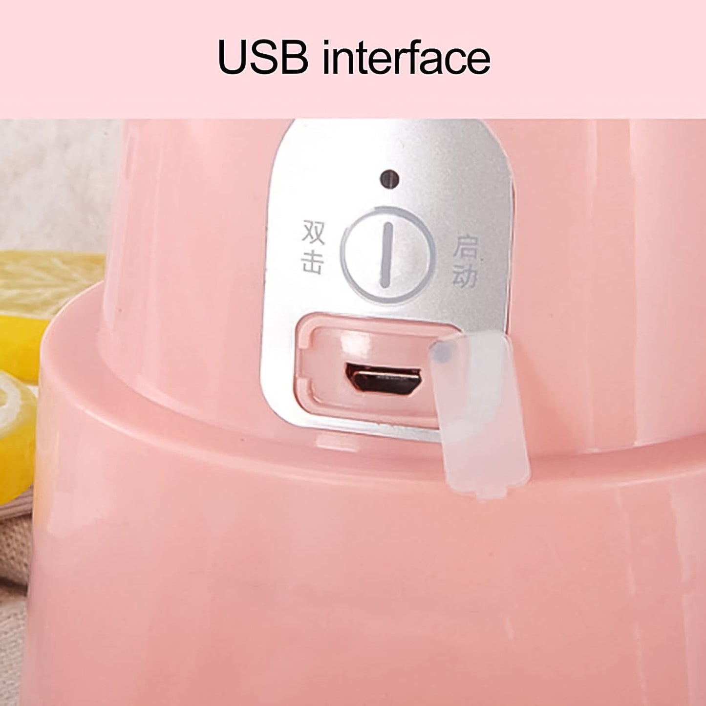 Foldable Electric Juicer, Portable Blender Stainless Steel 6 Blades (500 ML)