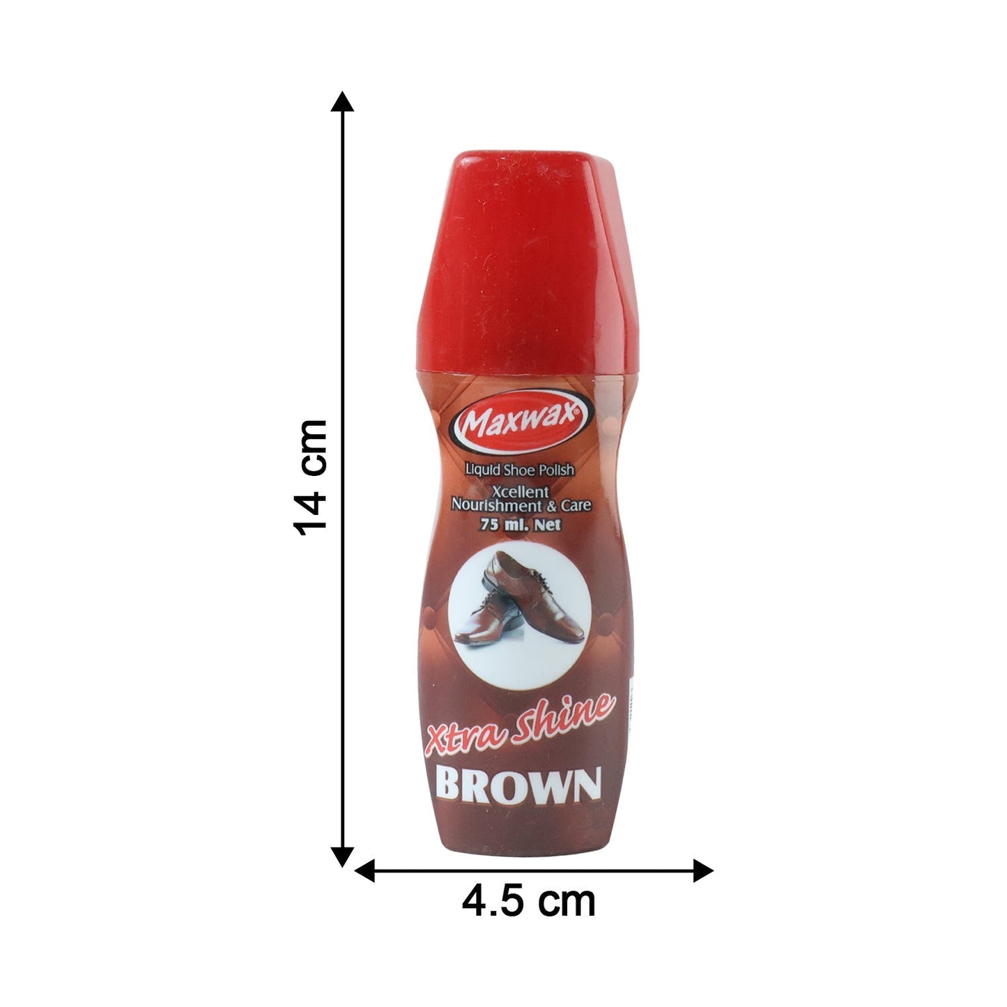 Maxwax Brown Liquid Shoe Polish (1 Pc, 75 ML)