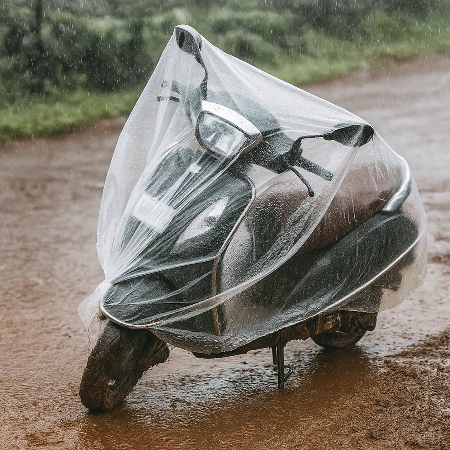 Big Plastic Activa Cover (1 Pc / 240 Cm Long Adjustable)