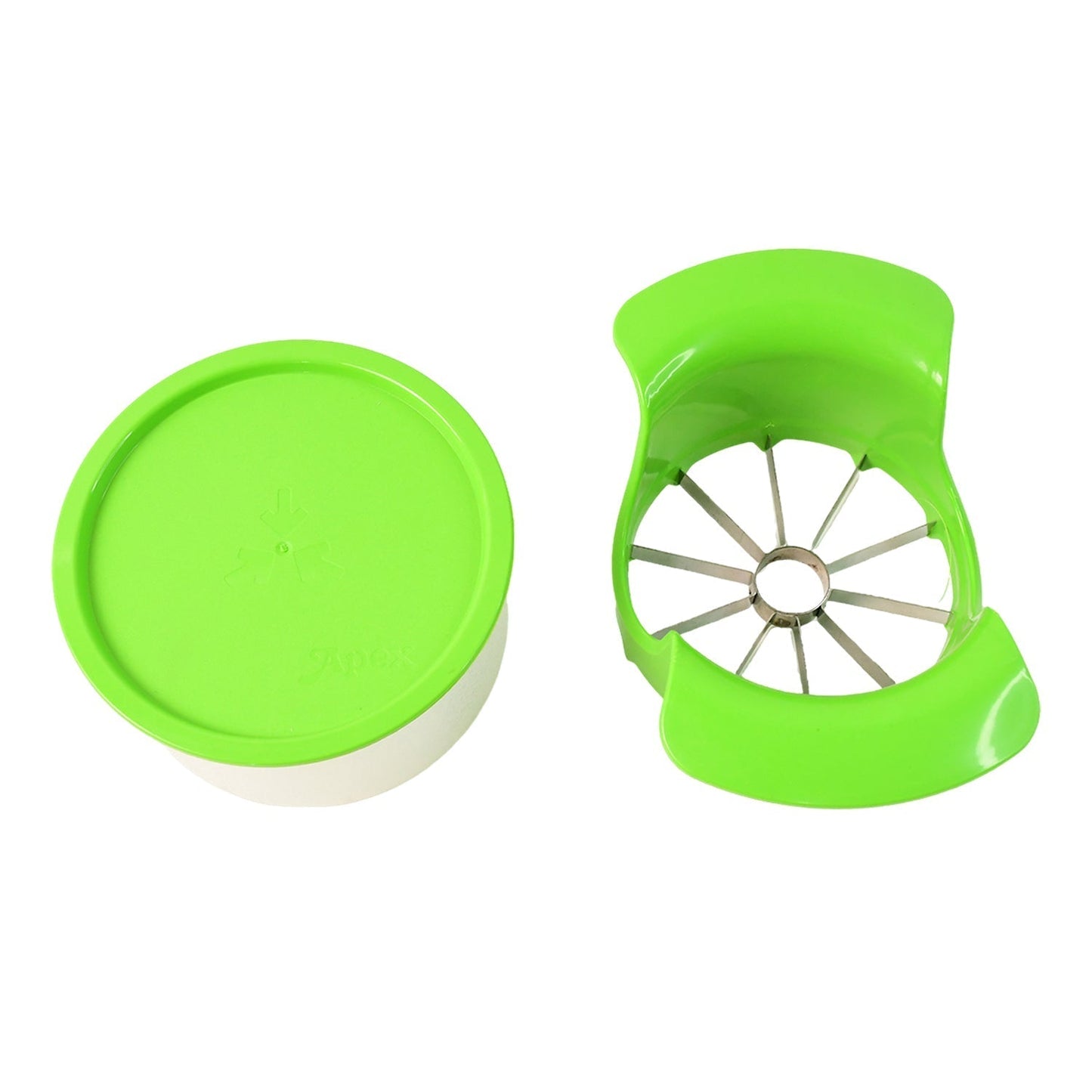 Apex Apple Cutter with Container – Unbreakable ABS Body & Stainless Steel Blades