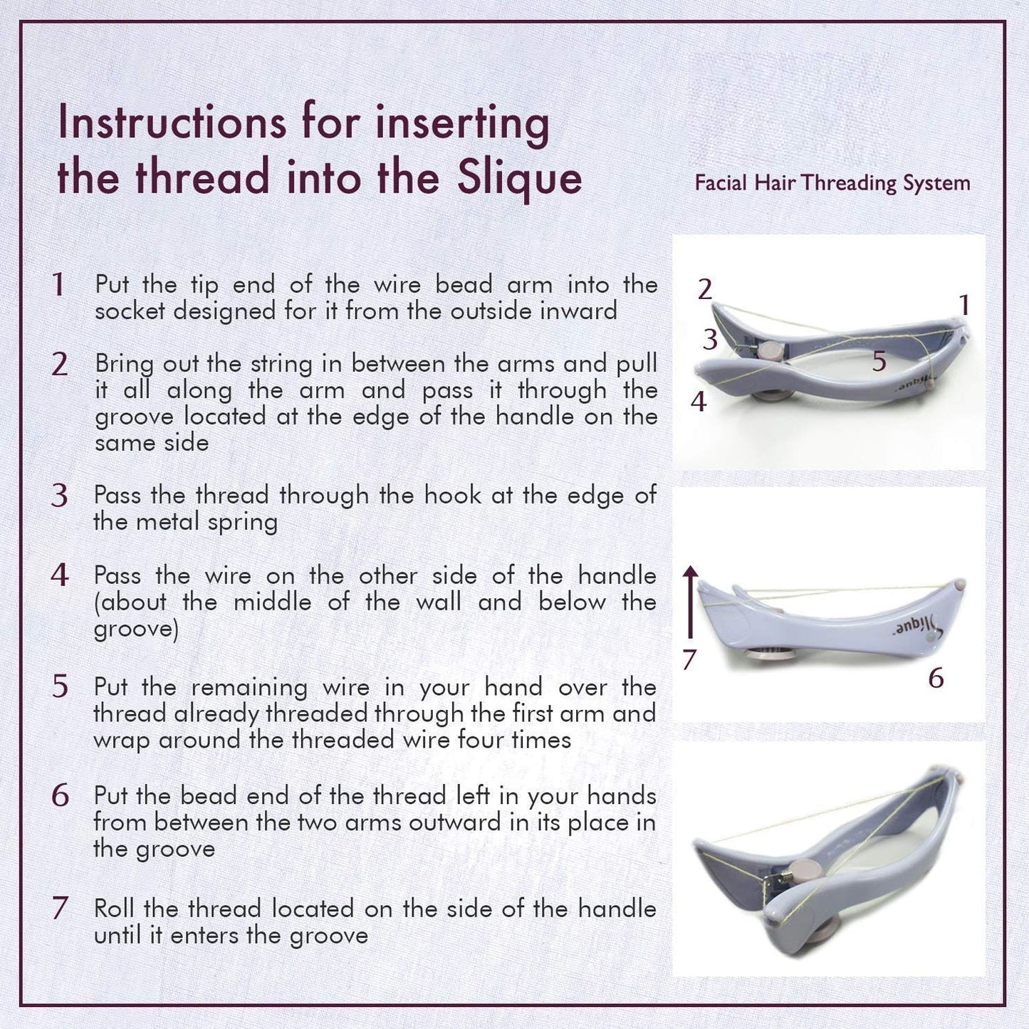 Slique Painless Hair Removal Threading Kit, Hair accessories