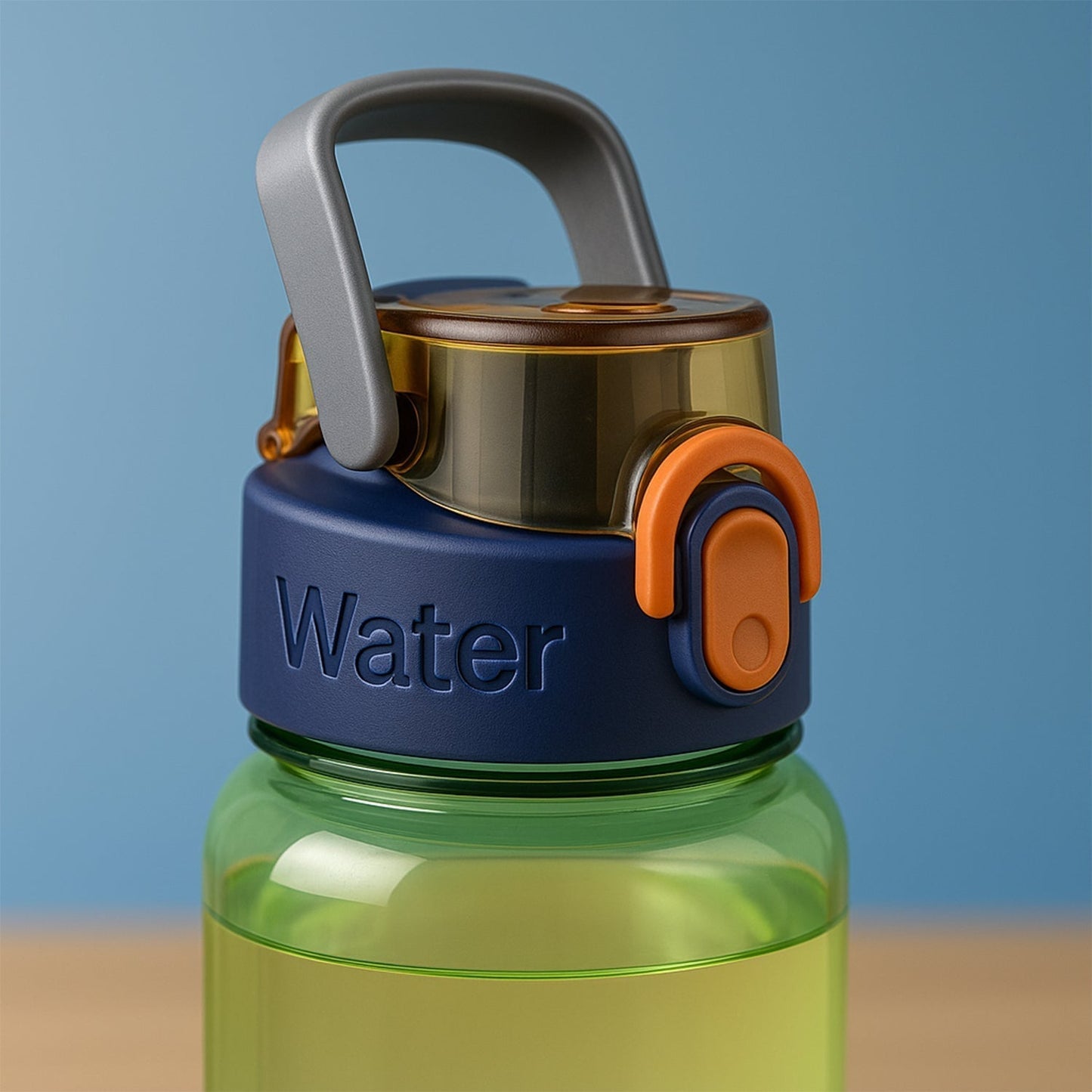 Green Leak-Proof Portable Fruit Infuser Water Bottle Approx 600ML (1 Pc)