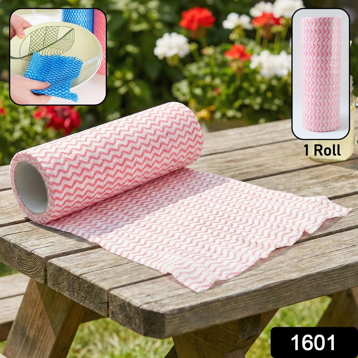 Multipurpose Reusable Kitchen Cleaning Cloth multi pulls Roll (1 Roll)