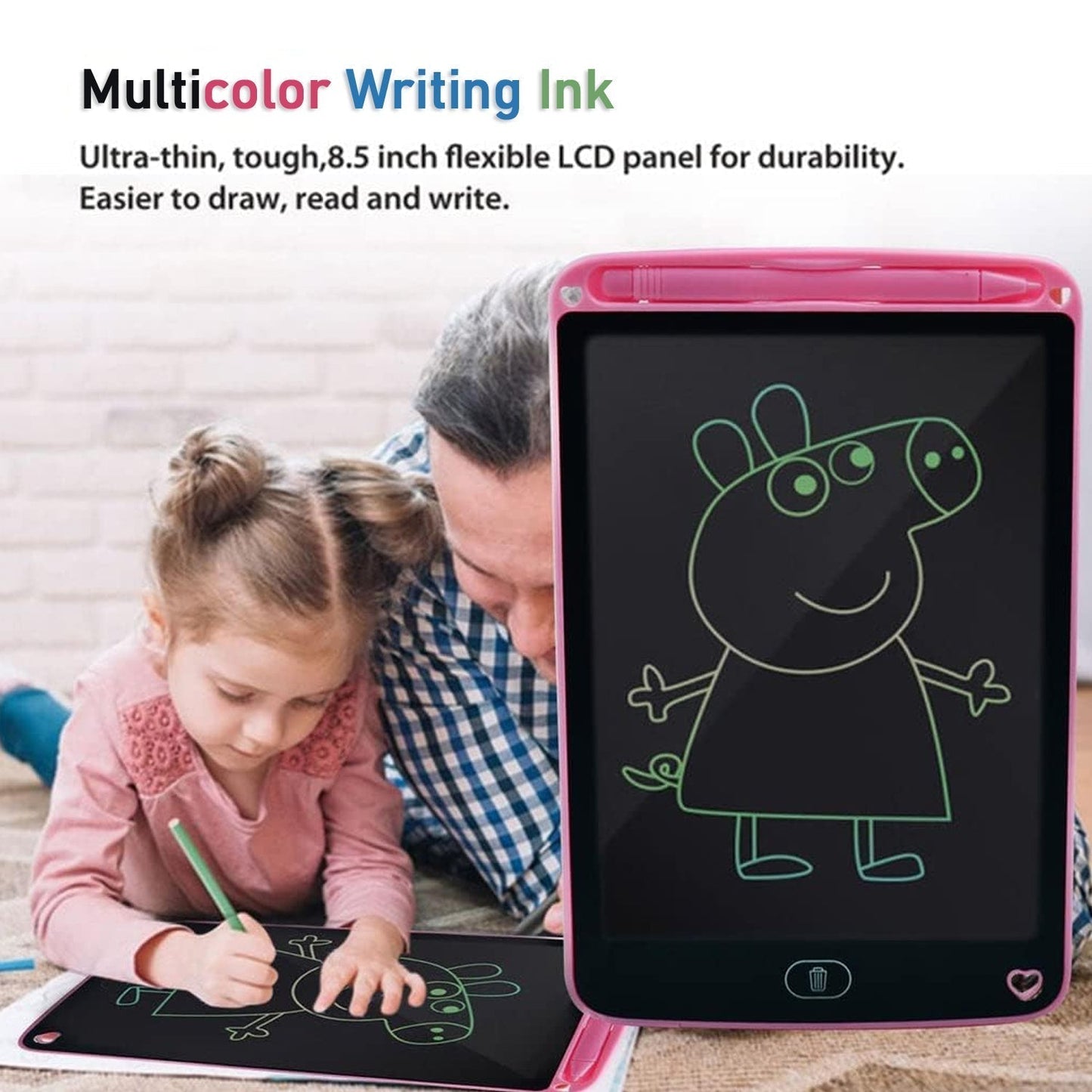Portable 8.5 LCD Writing Digital Tablet Pad for Writing / Drawing ( MultiColor ink )