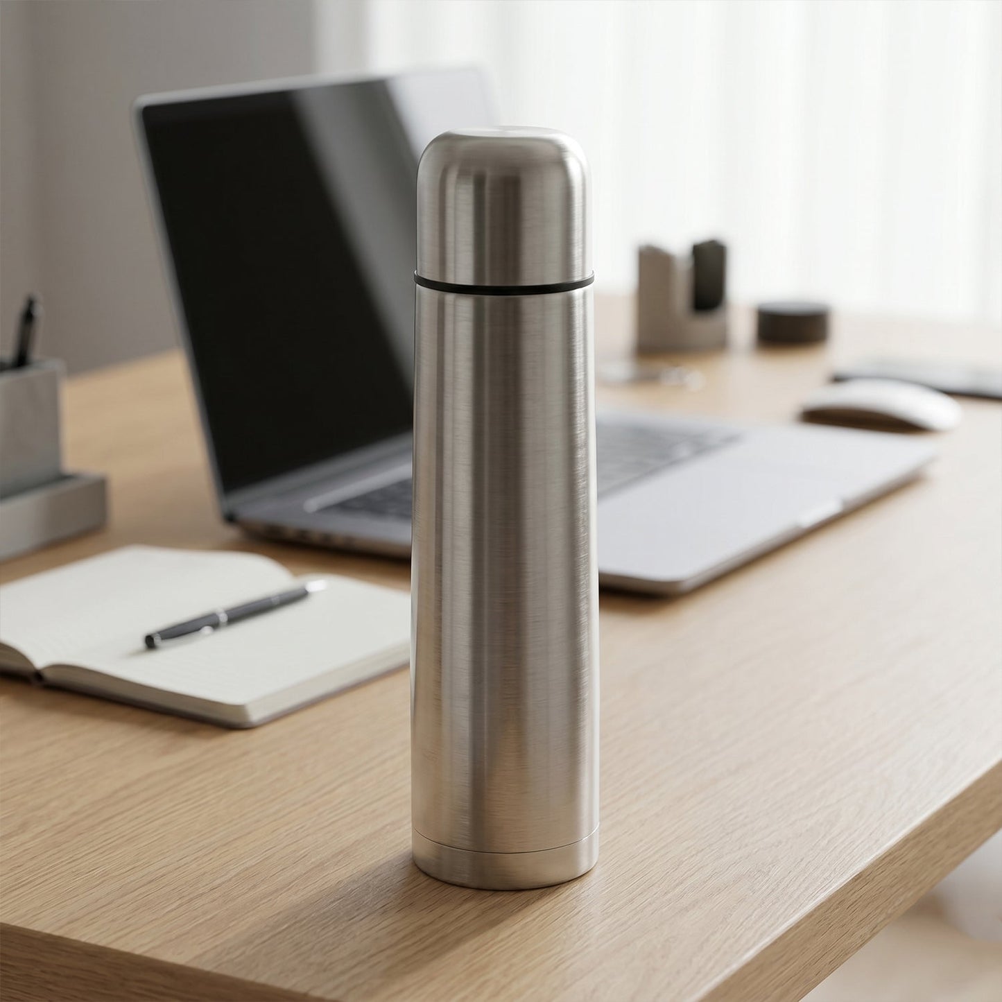 Premium Stainless Steel Vacuum Flask With Spoon(1000 ML)
