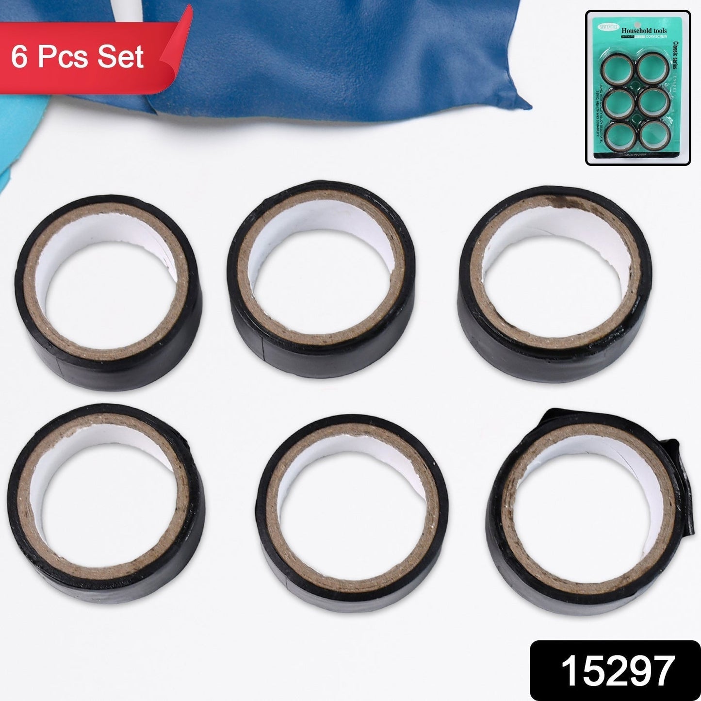 General Electrical Tape, All purpose PVC electrical tape (6 Pcs Set)