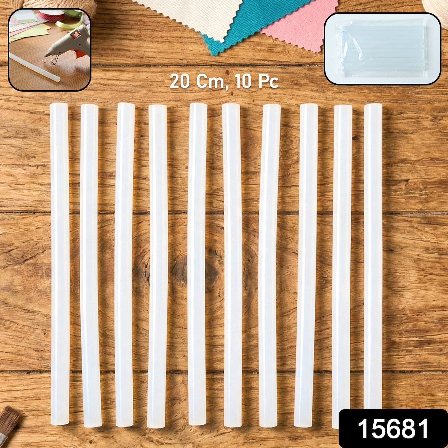 Hot Glue Stick Set 20 cm – Strong Adhesive Glue Sticks for Craft (10 Pc)