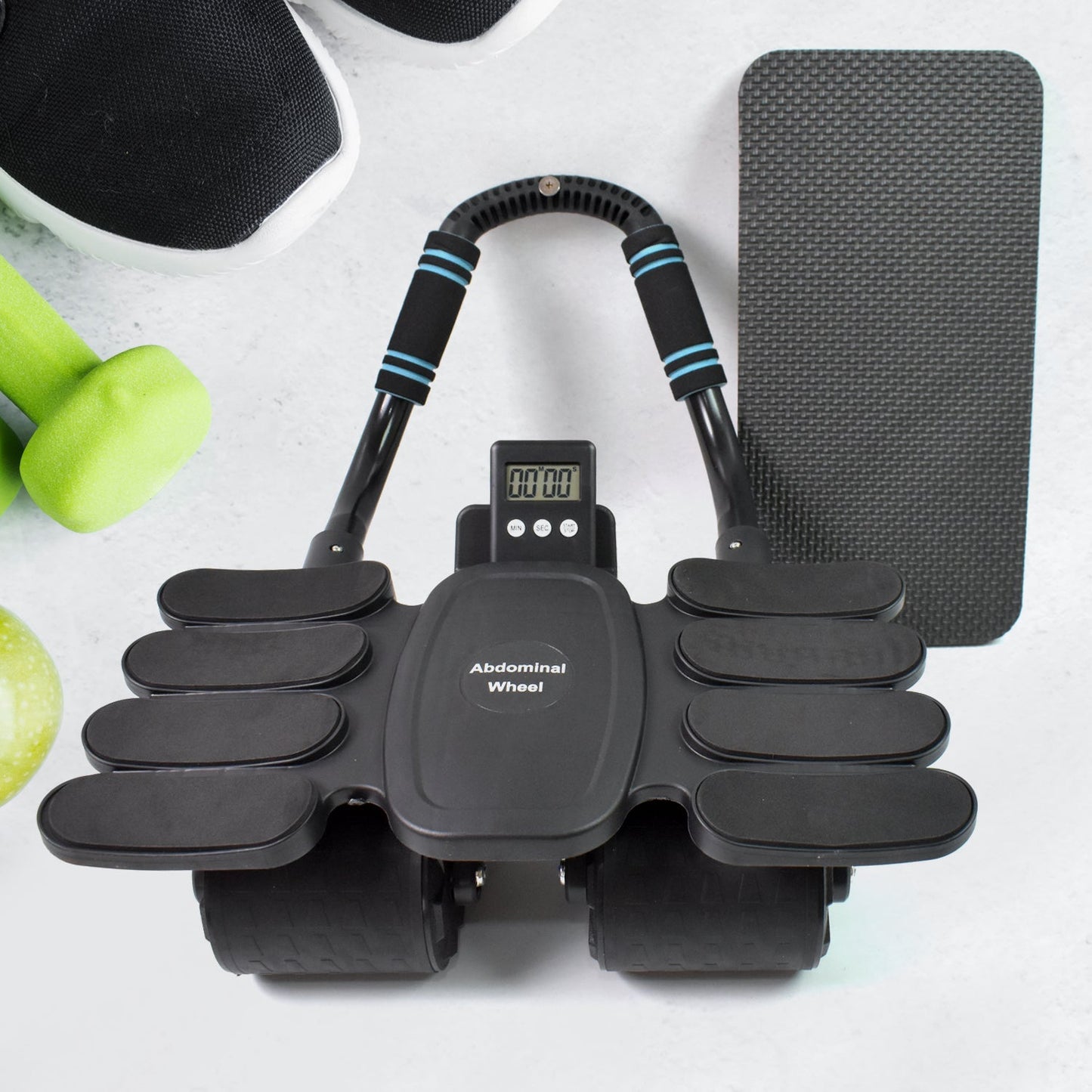 Automatic Rebound Abdominal Wheel with 8 Elbow Supports (1 Pc)