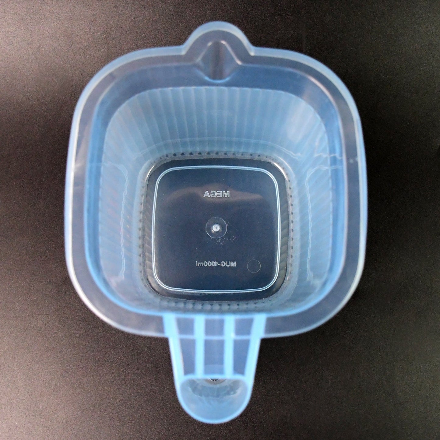 Plastic Square Transparent Bath Water Mug (1 Pc / 1000 ML / Mix Color)