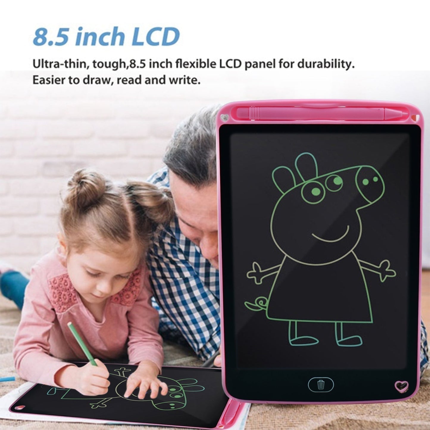 Portable 8.5 LCD Writing Digital Tablet Pad for Writing / Drawing ( MultiColor ink )