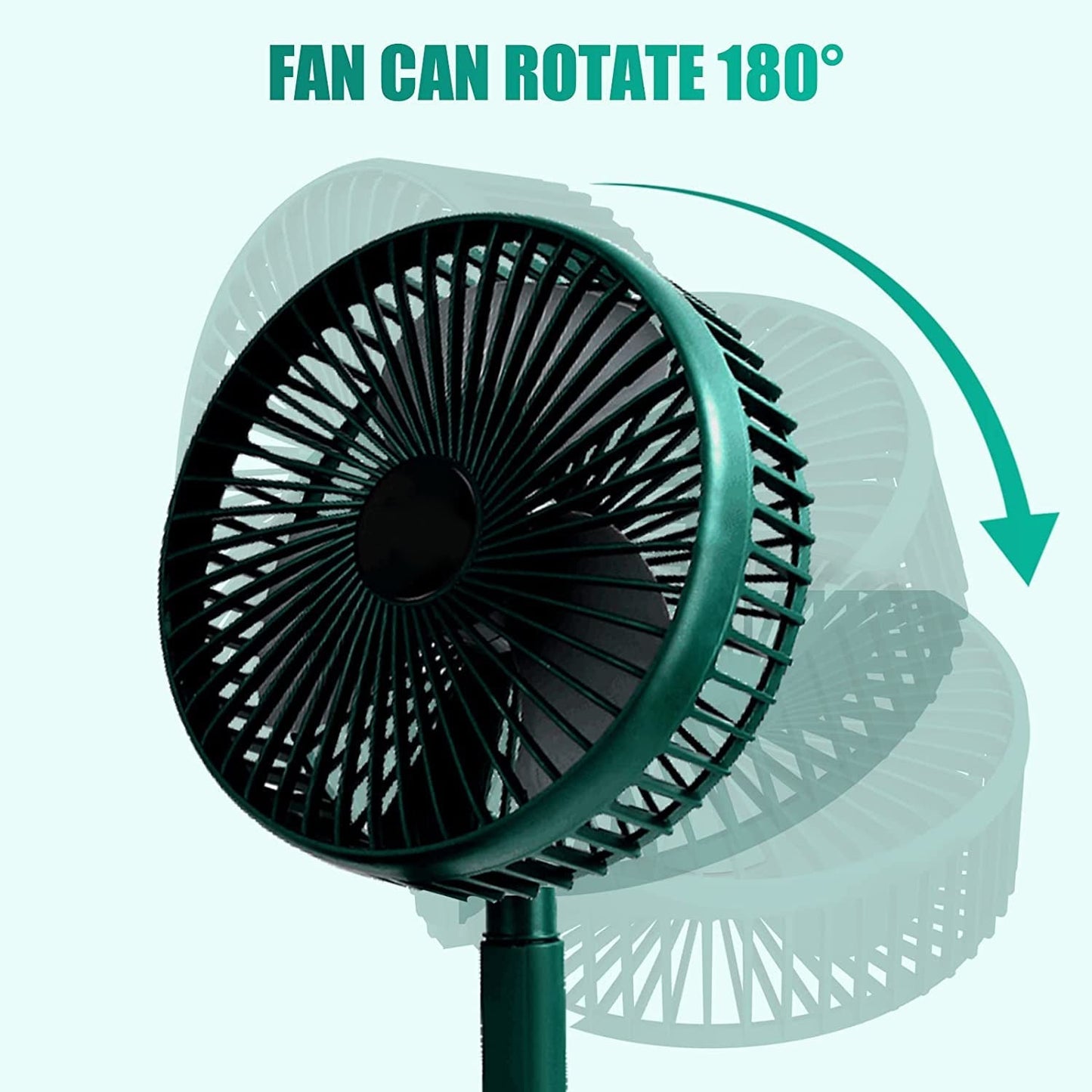 Adjustable Portable Desktop Fan - Telescopic Silent Personal Cooling for Office & Travel (Battery Not Include)