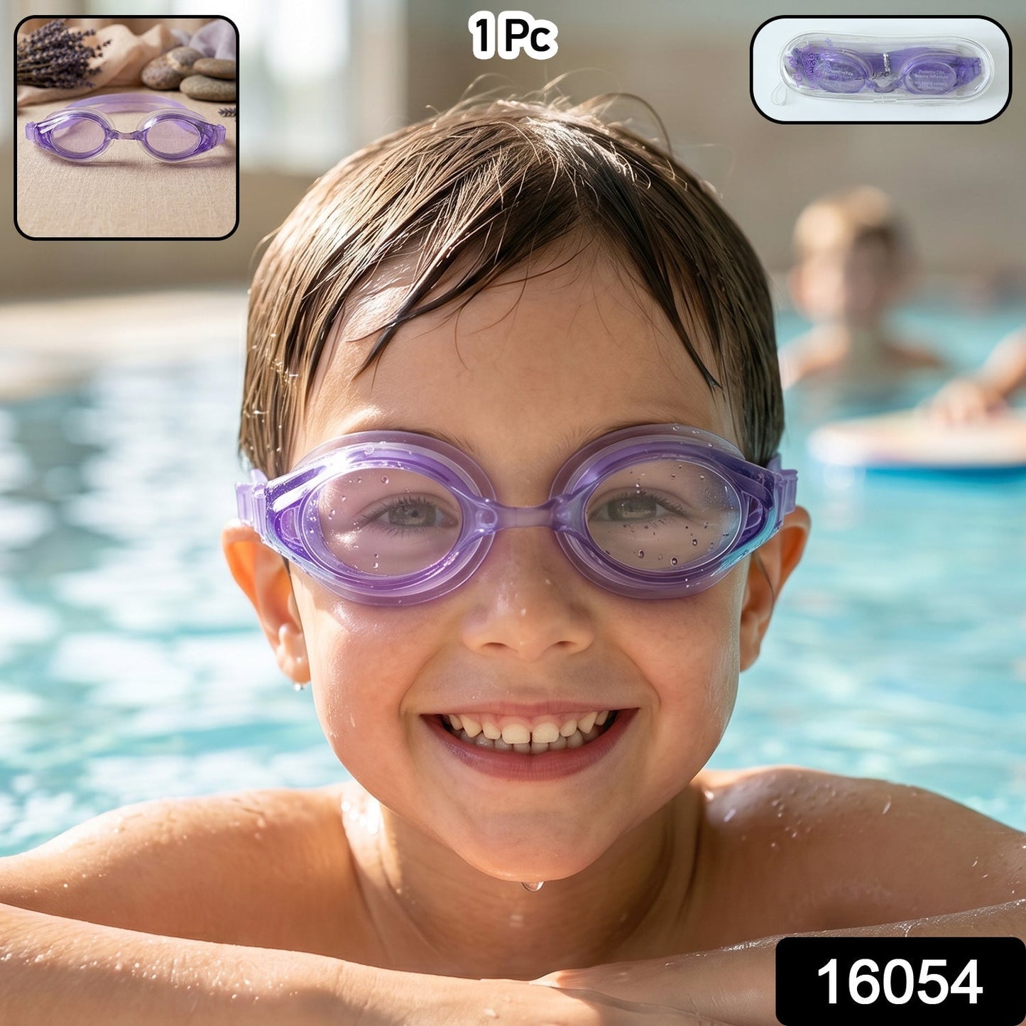 Kids Lightweight Swimming Goggles with Flexible Frame and Leak-Proof Seal – 1 Pc