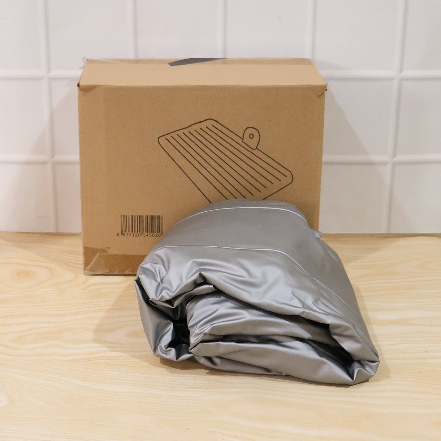 Portable Car Air Mattress Bed Set with Pump & Pillows Inflatable (Grey)