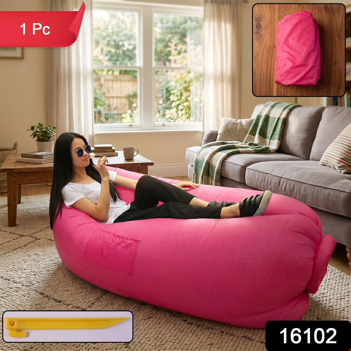 Inflatable Lounger Air Sofa (1 Pc)