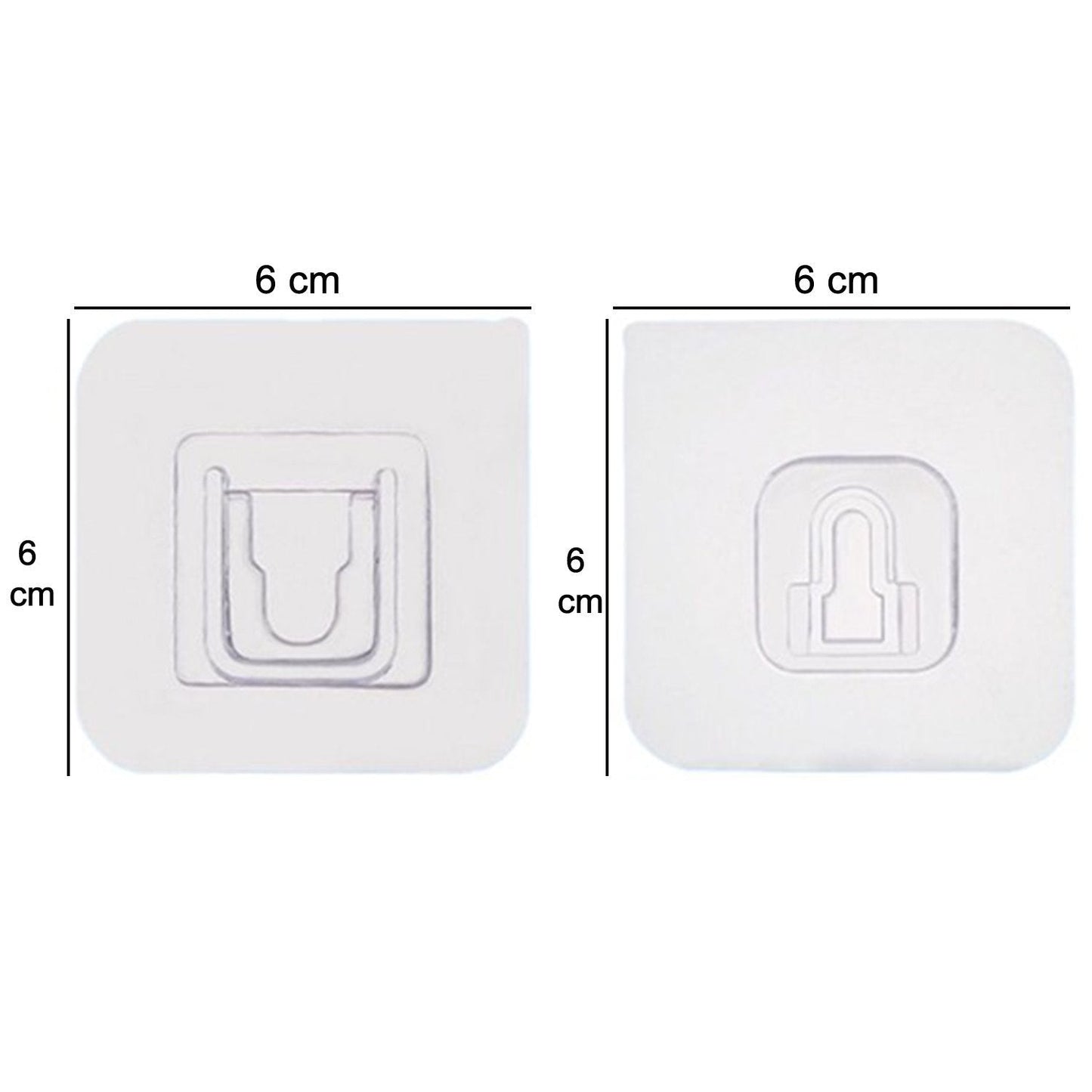 Magic Adhesive Plastic Wall Hooks Heavy Duty Hooks (Pack of 20) - 10 pair