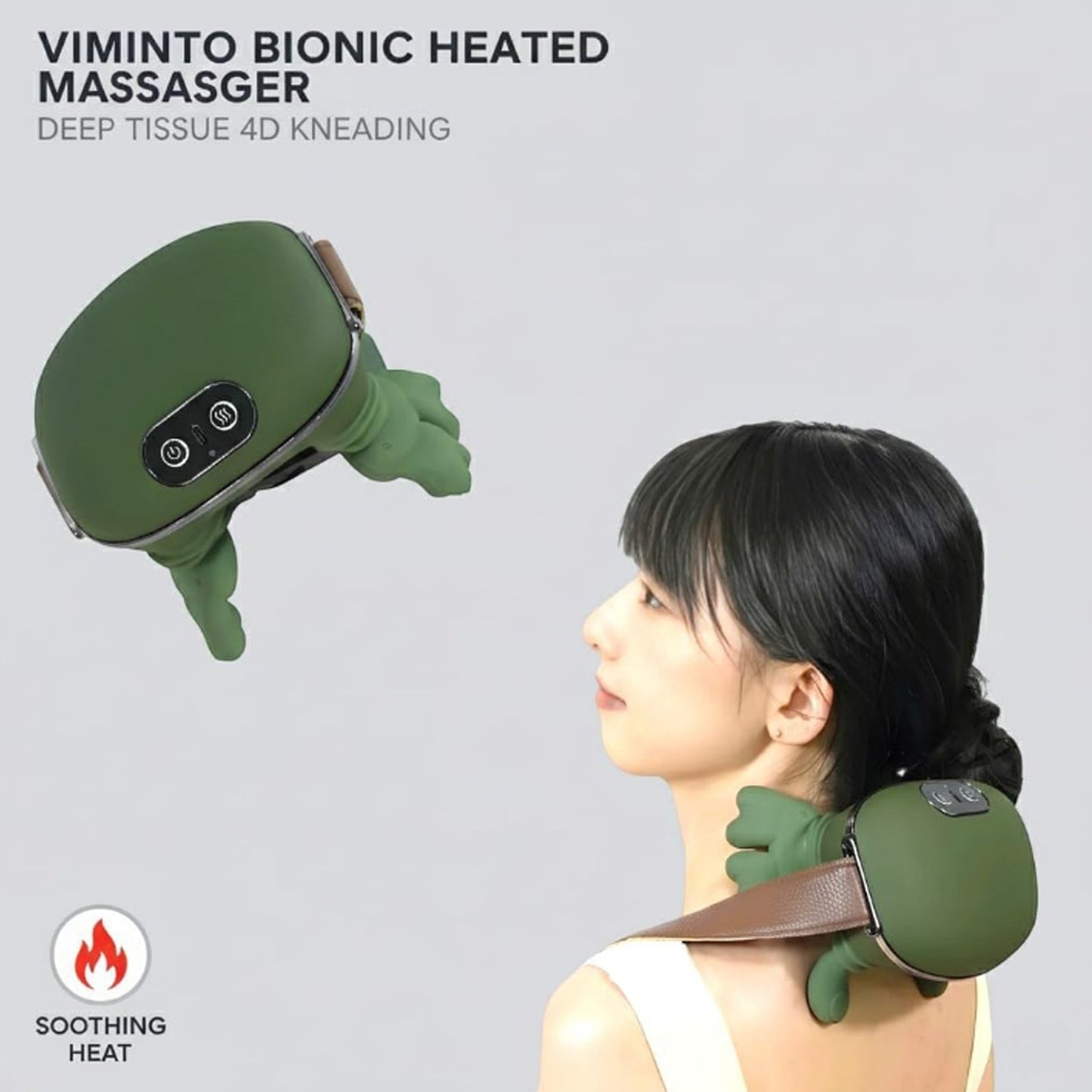 Long Rechargeable Kneading Neck & Shoulder Massager