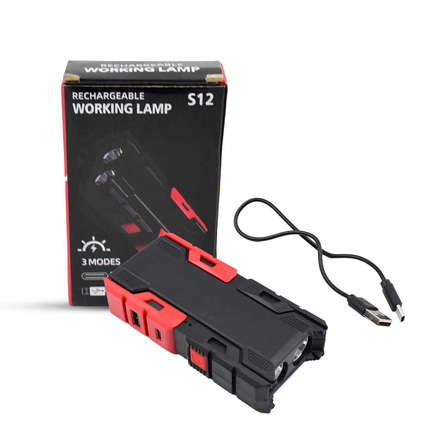 Rechargeable Mini LED Flashlight with Power Bank, 3 Modes (1 Pc, 800mAh)