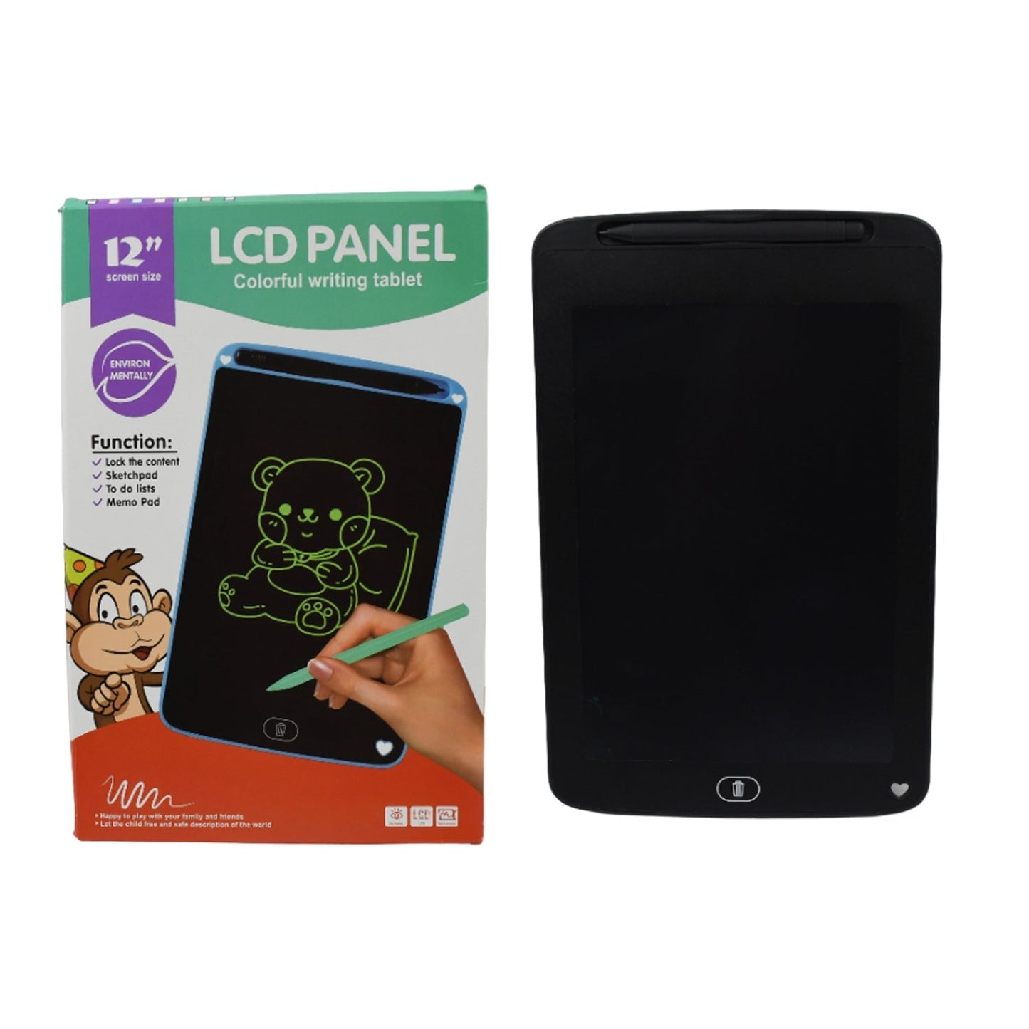 Portable LCD Writing Board Slate Digital Notepad with Pen for Kids 10 inch