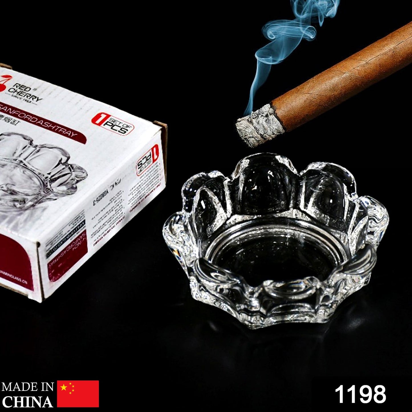 Sanford Round Cigar & Cigarette Ashtray for Home/Office Decor