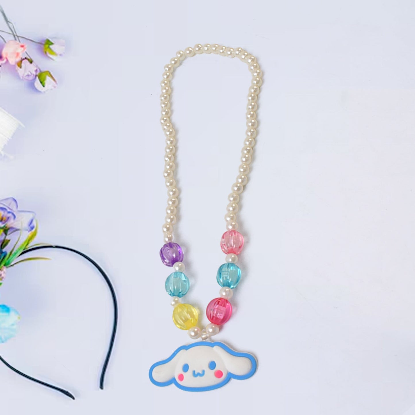 Self Adhesive Stickers Mix Design Kids Beaded Necklace (1 Set)