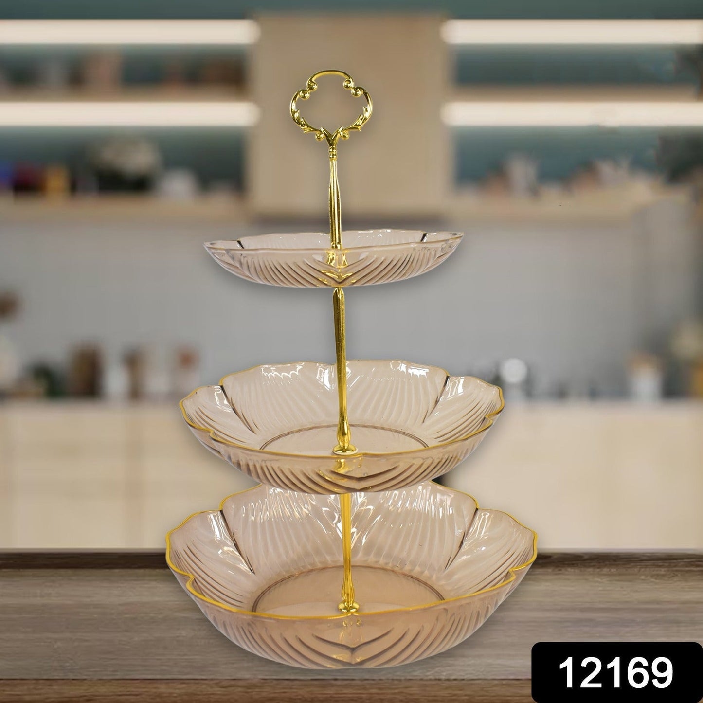 3 Layer Snack Rack, Basket Stand Holder (1 Pc)