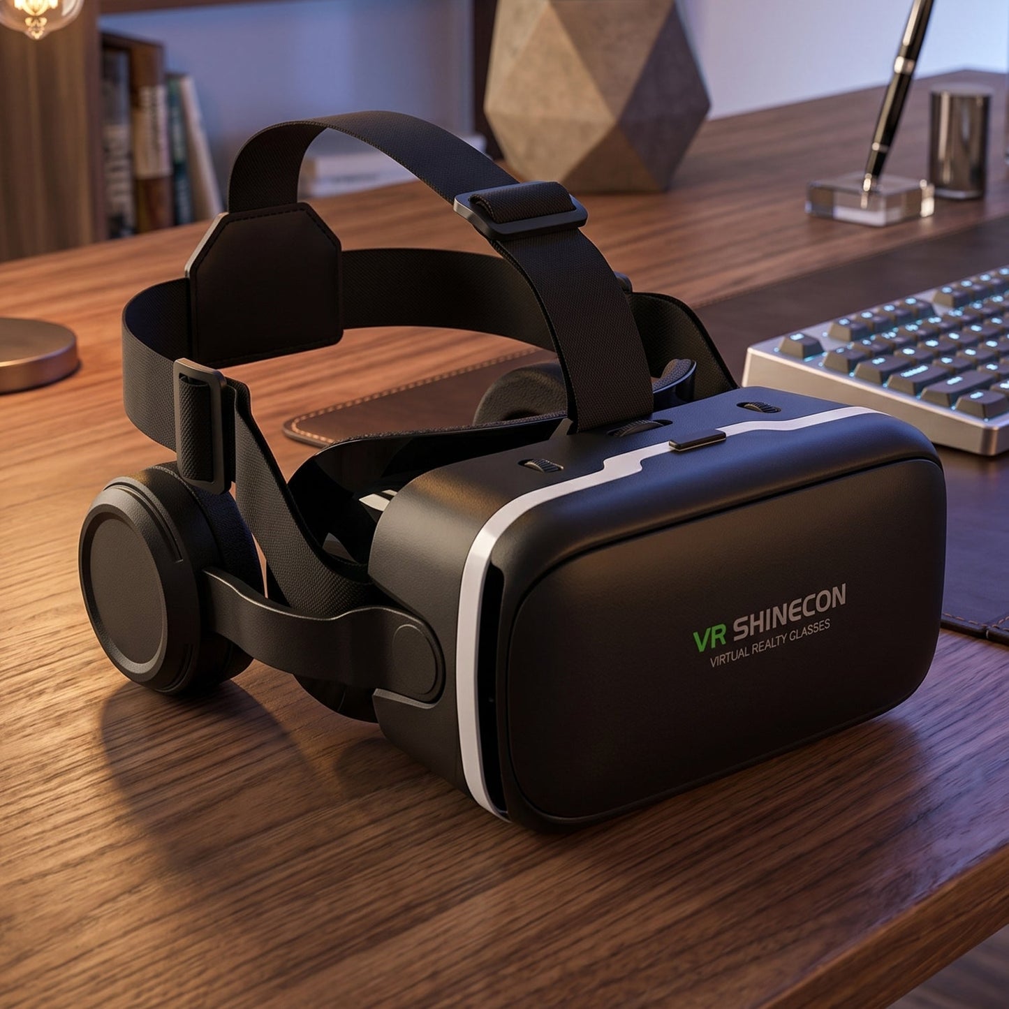 3D / HD VR Glasses Virtual Reality Goggles Headset for iOS for Android Smartphone VR Goggles-For 3D VR Movies Video Games with Headphones (1 Pc)