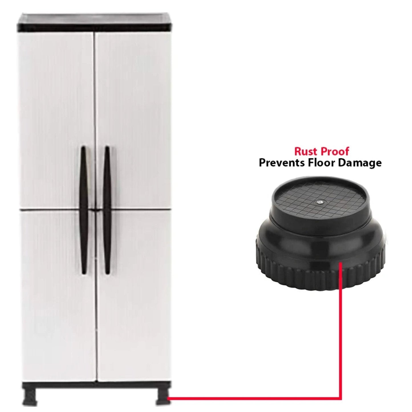 Multi-Purpose 4 Pieces Round Plastic Legs Foot and Stand