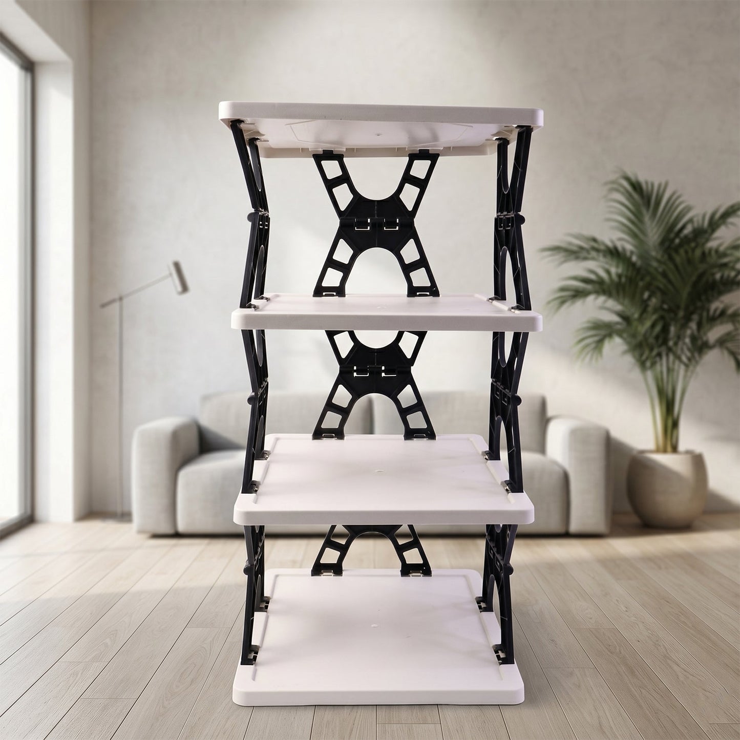Multipurpose Foldable 4 Layer Storage Rack (1 Pc)
