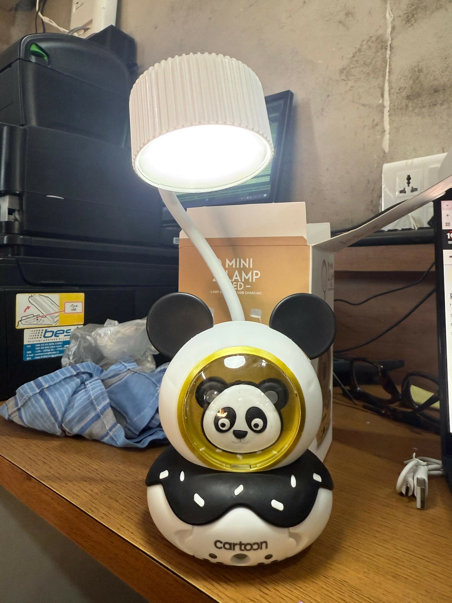 Kids Panda Desk Lamp with Pencil Sharpener & Study Table Light