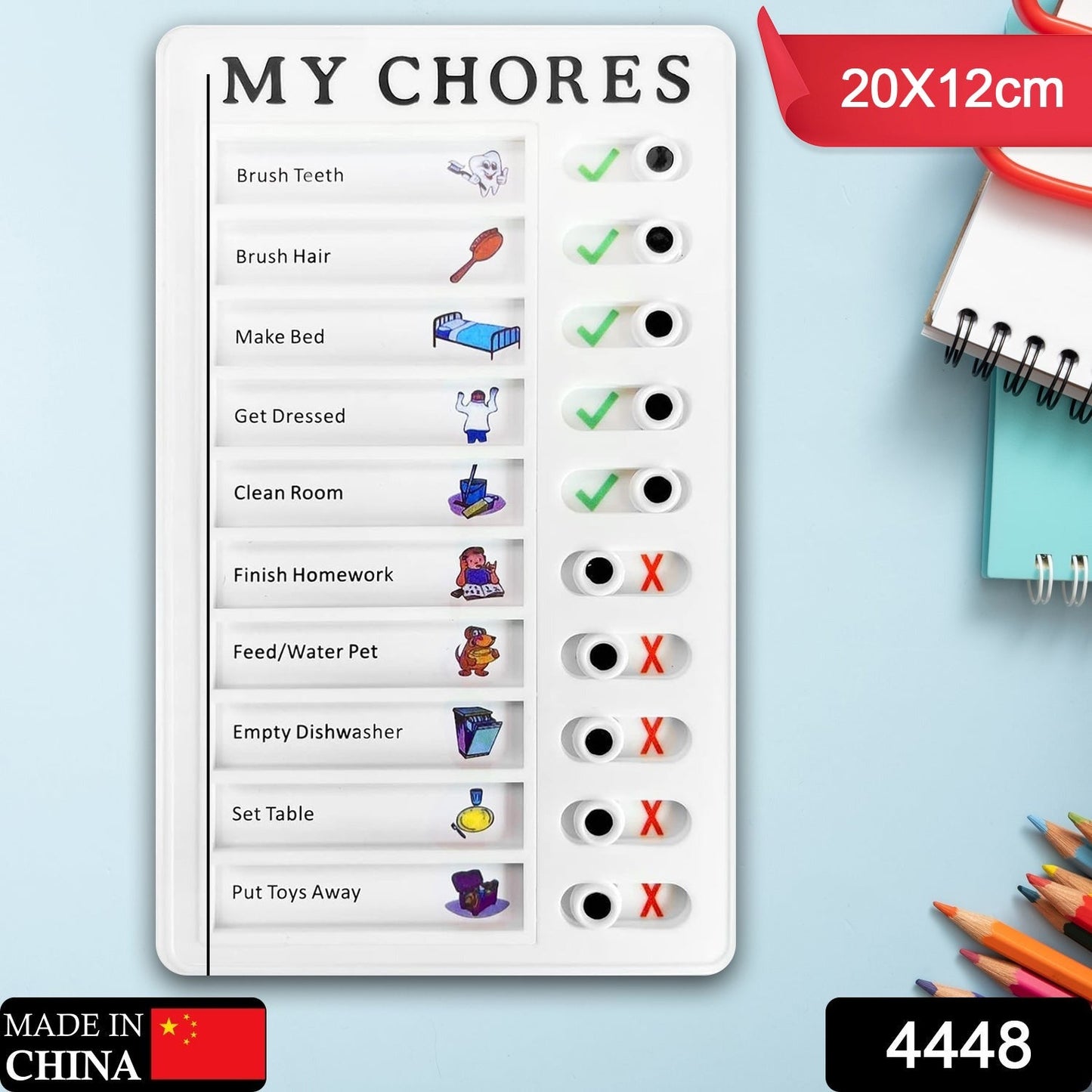 Management Planning Memo Boards Reminding Time (Size :- 20x12Cm / (Mix Color)