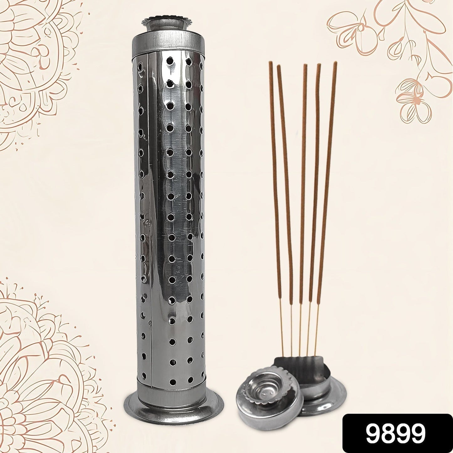 Stainless Steel Agarbatti Stand for Puja (1 Pc)