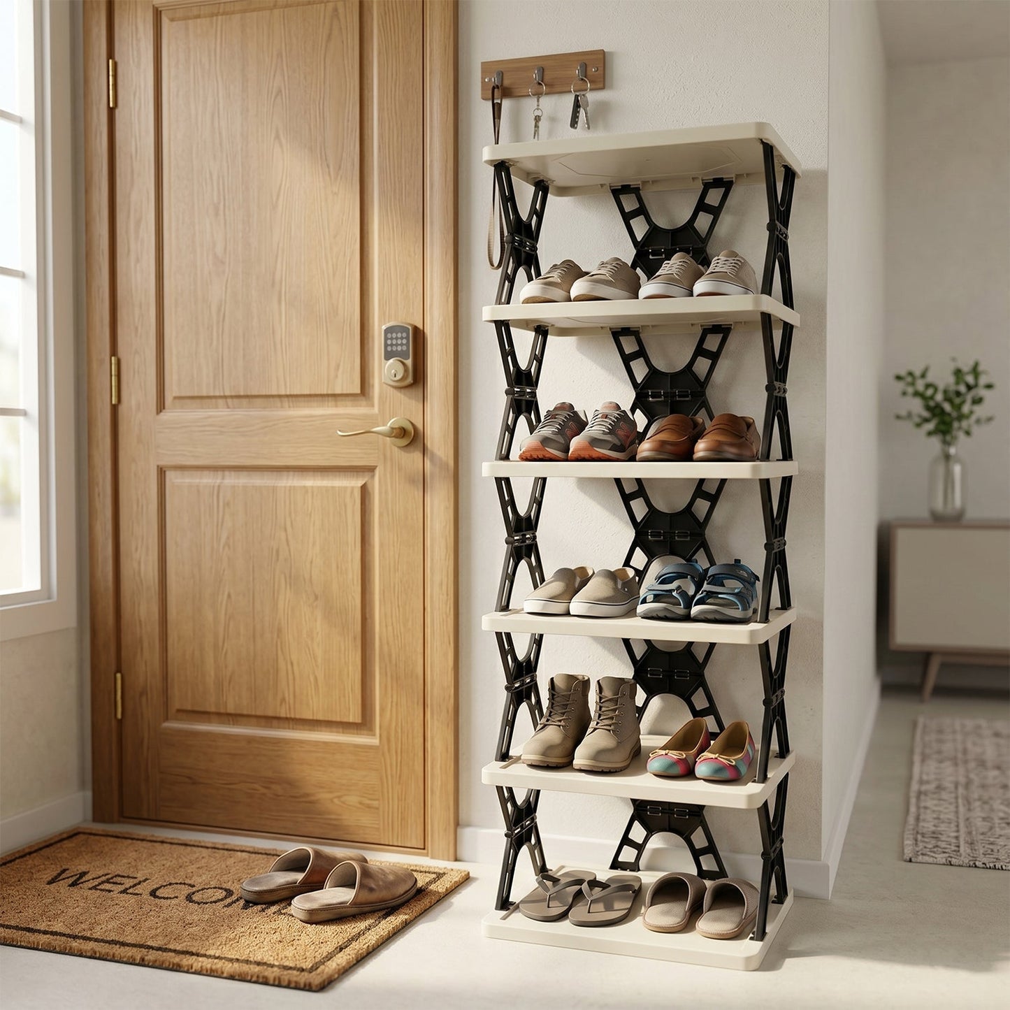 Multipurpose Foldable 6 Layer Storage Rack (1 Pc)