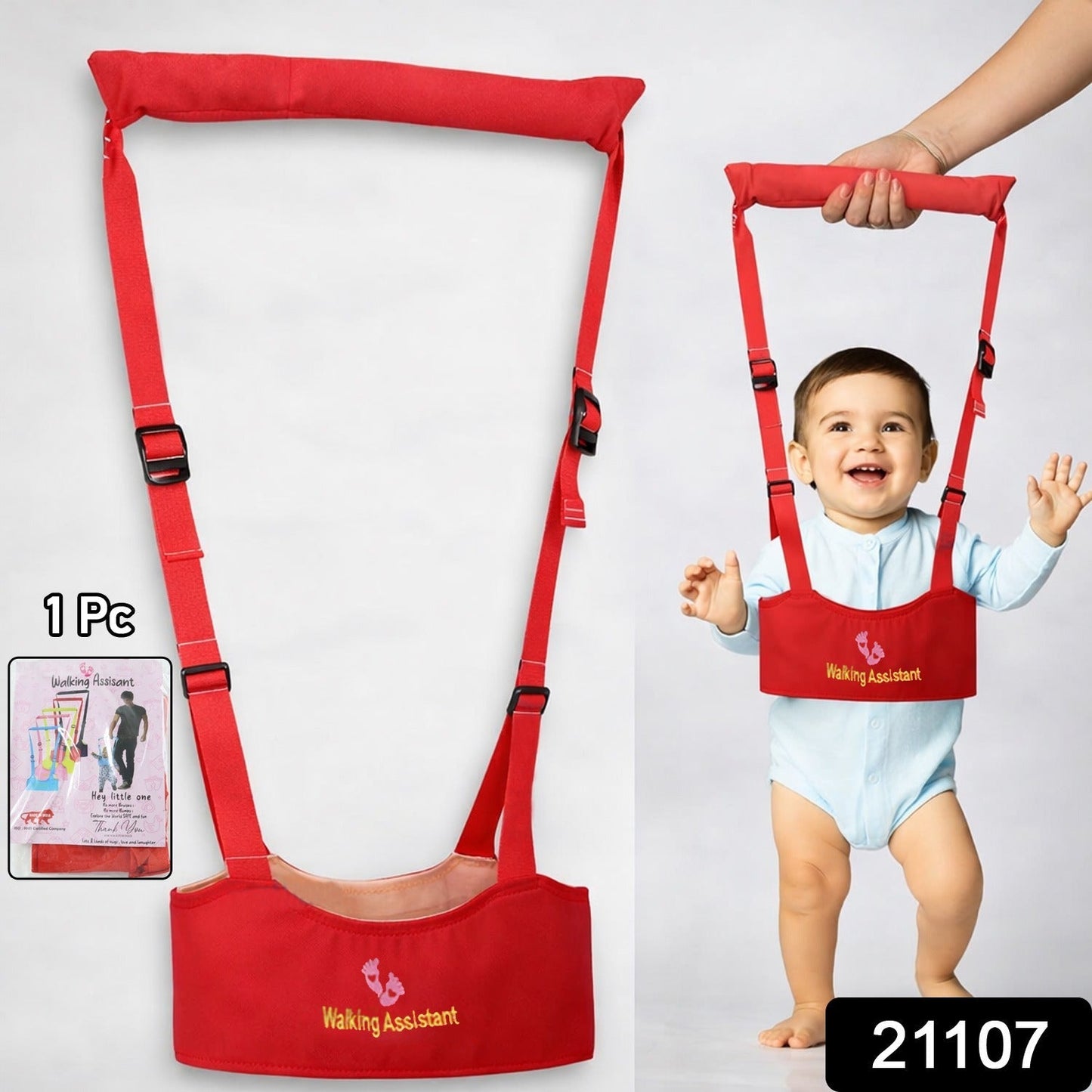 Adjustable Baby Walking Assistant Harness with Safety Support Belt (1 Pc)