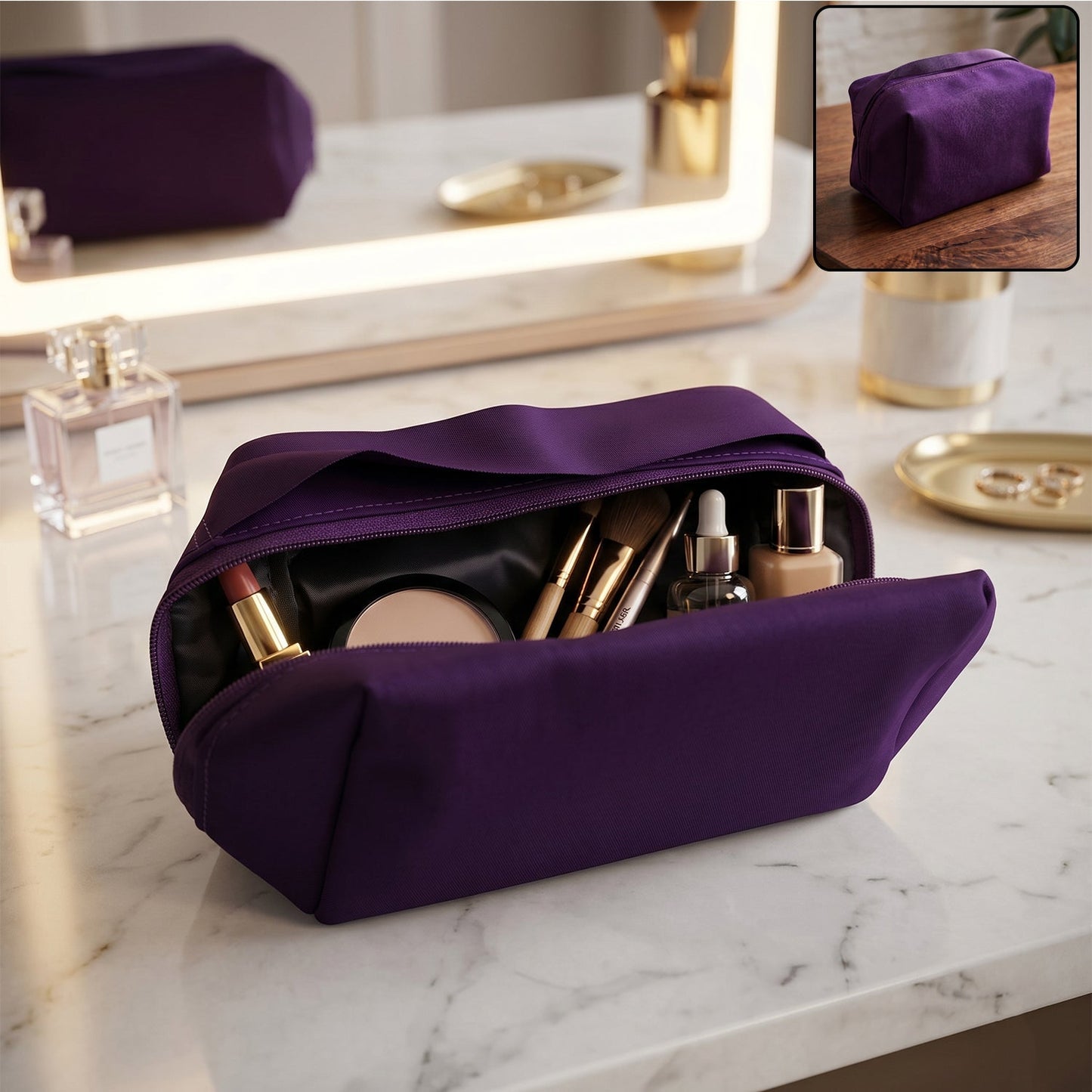 Multipurpose Travel Makeup Organizer Storage Bag (1 Pc)