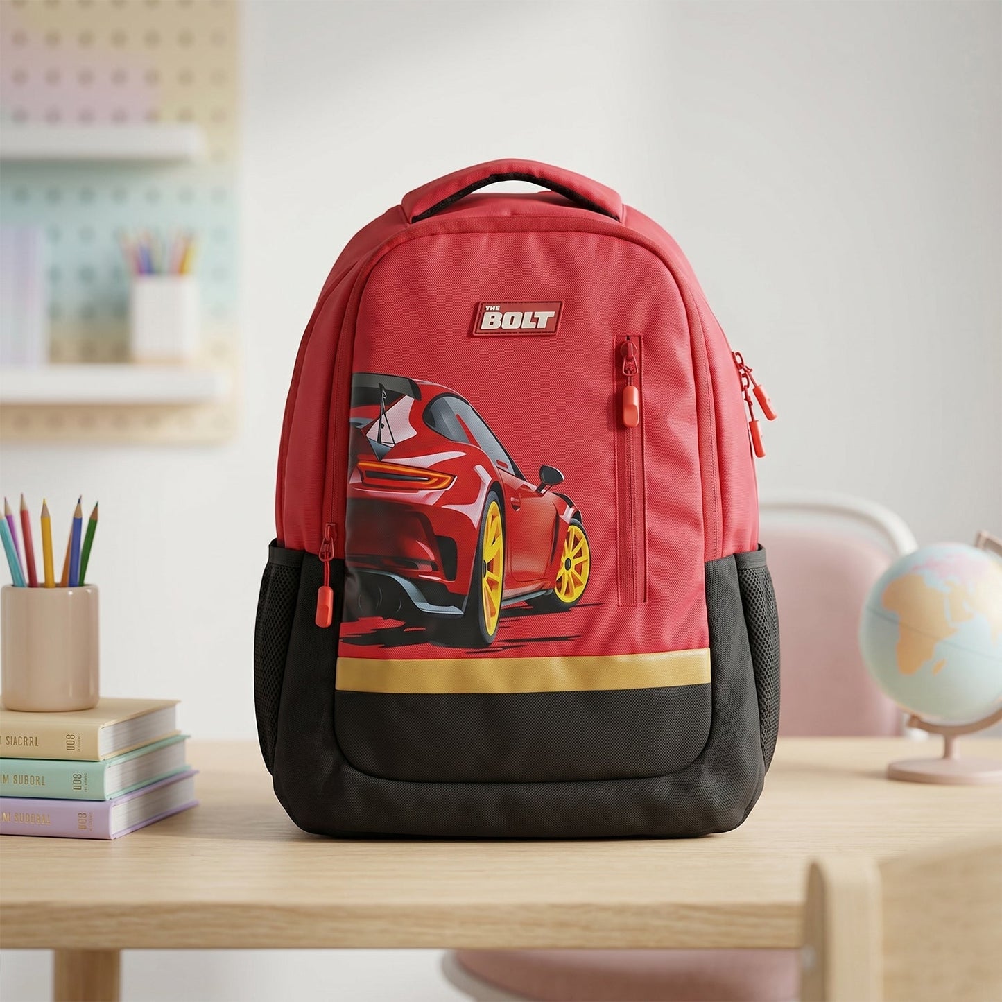 19-inch School Bag with Car Design for Kids