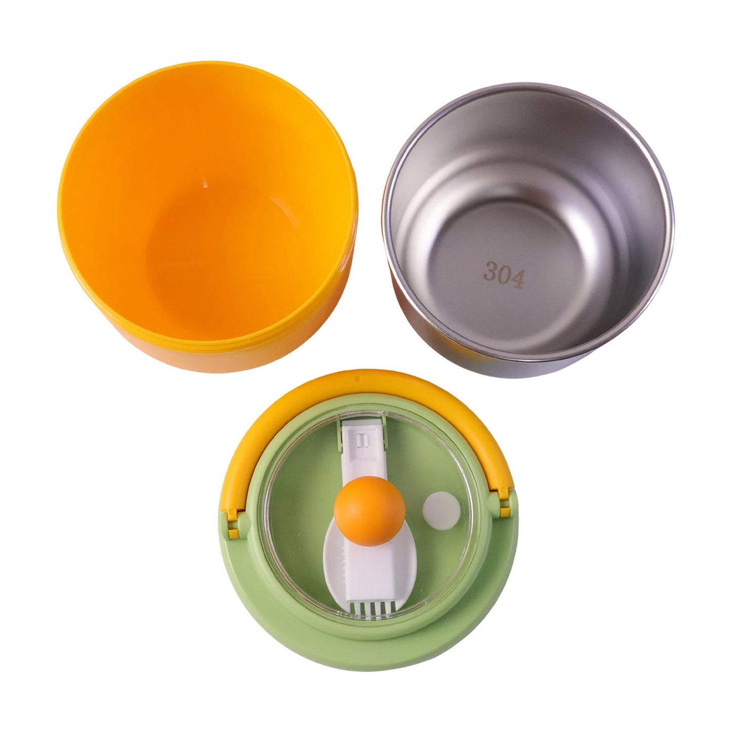 Luxury Cute Leak-Proof Stainless Steel Lunch Box with Spoon - 600 ml