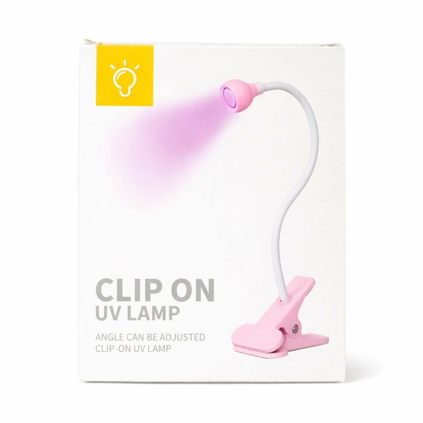 Pink Clip-On UV LED Lamp with Flexible Neck