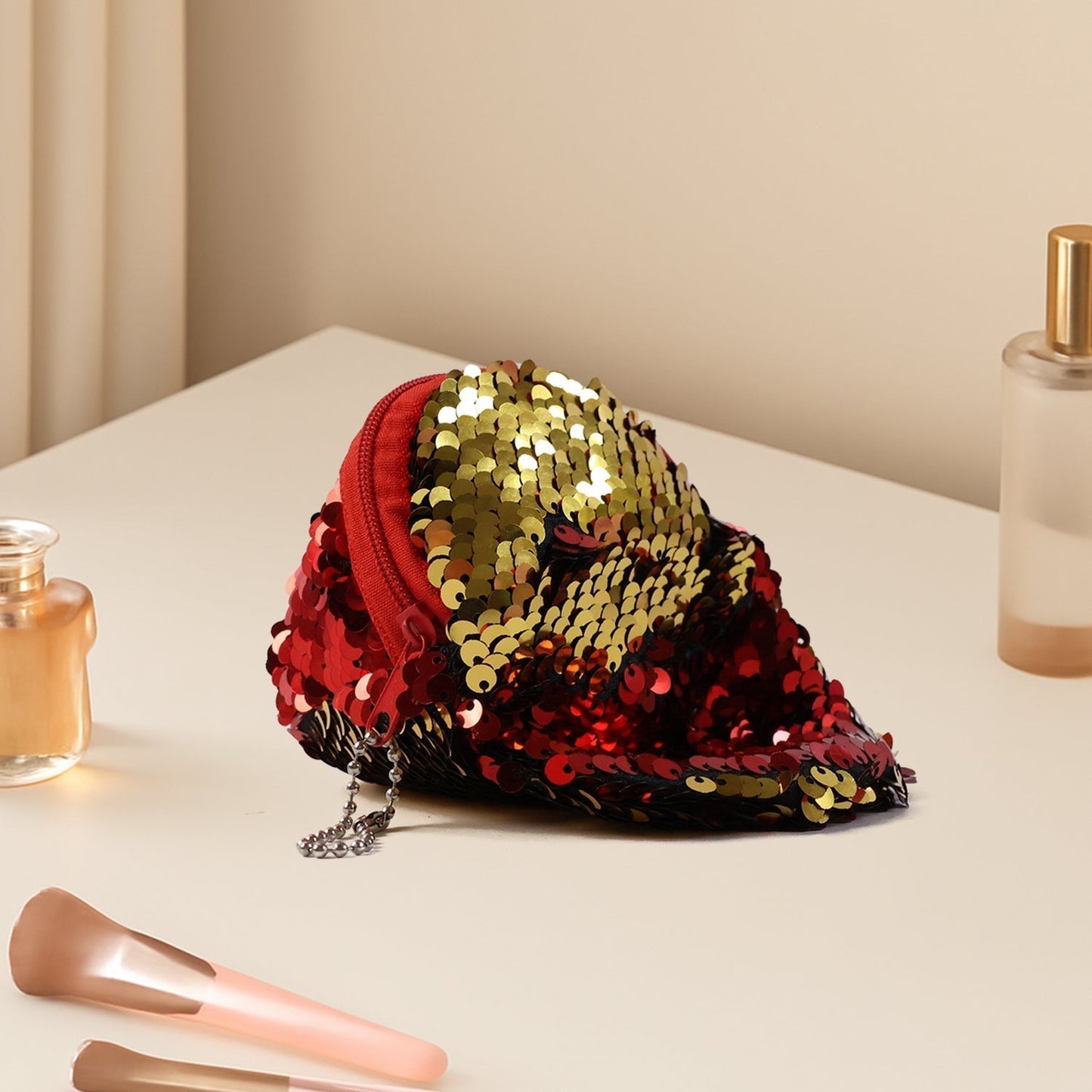 Stylish Sequin Mini Cap-Shaped Coin Purse (1 Pc)