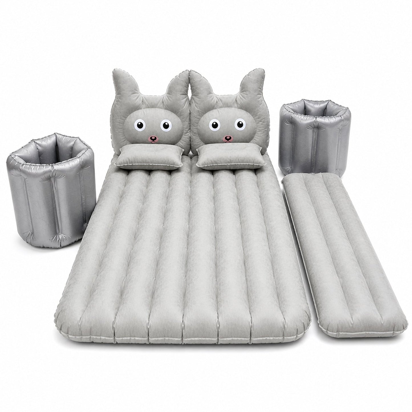 Car Air Mattress Bed Set with Inflatable Cushions and Pump -1 Set (Mix Design)