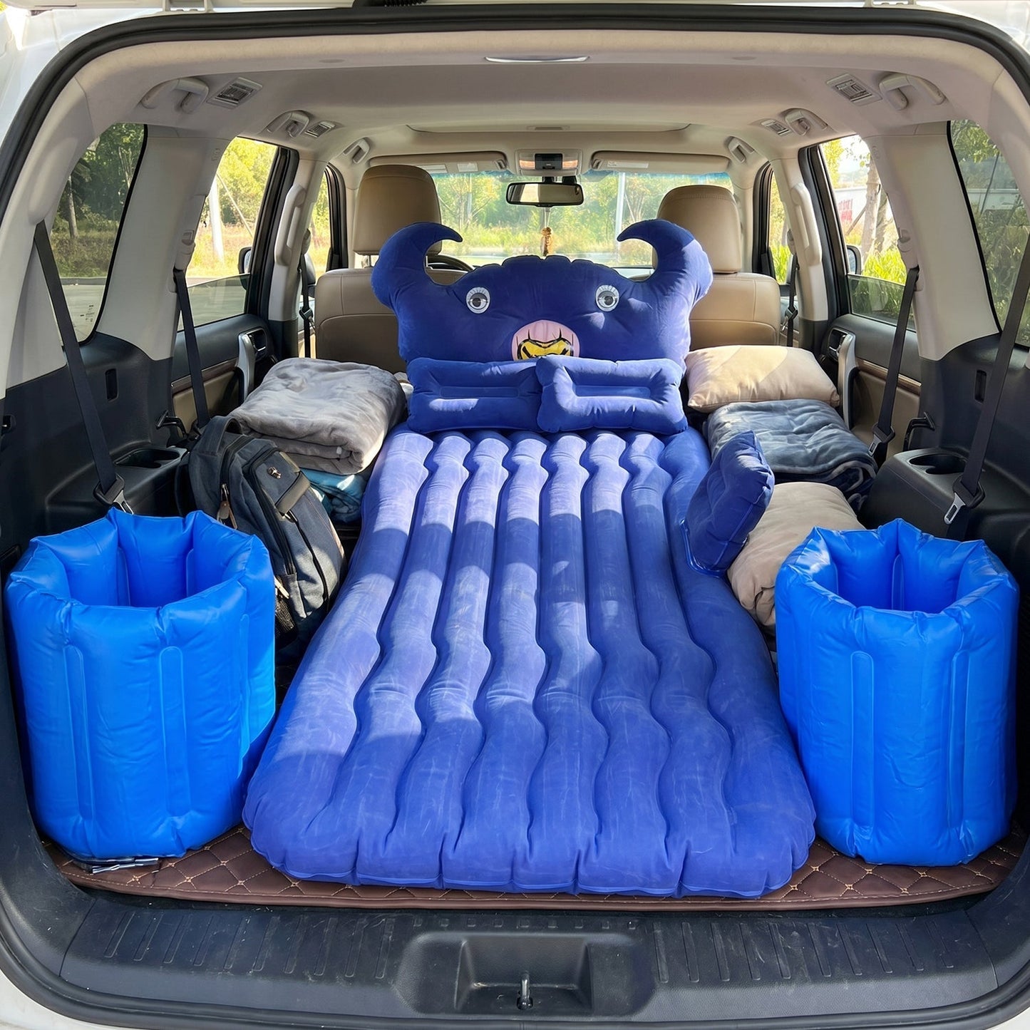Car Air Mattress Bed Set with Inflatable Cushions and Pump – 1 Set