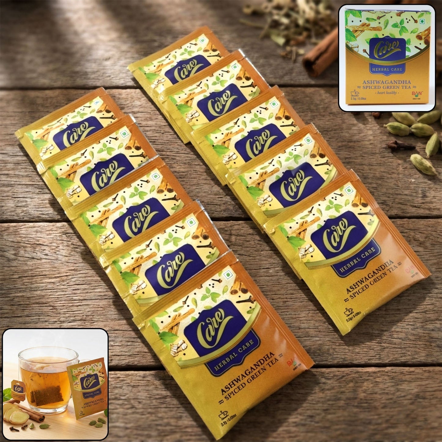 Ashwagandha Spiced Green Tea (25 Gm, 1 Set)