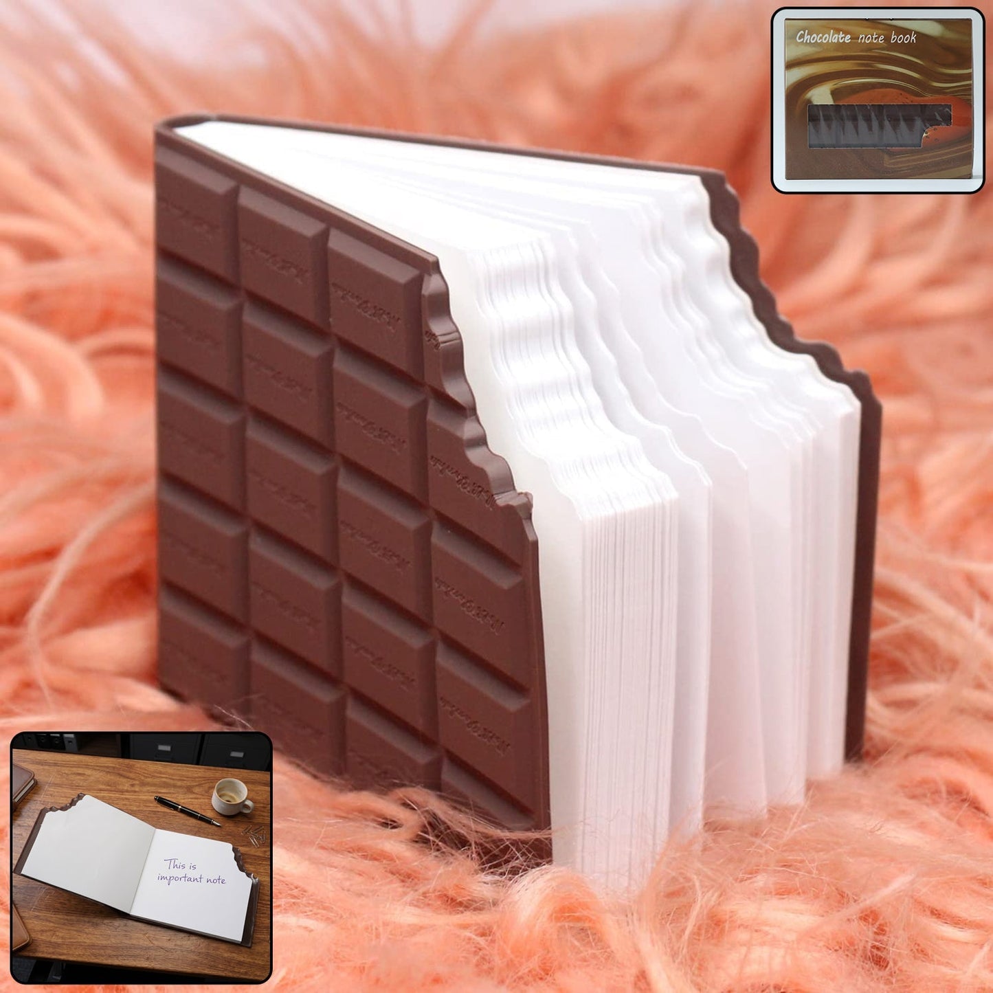 Chocolate Shaped Notebook / Diary 60 Pages (1 Pc)