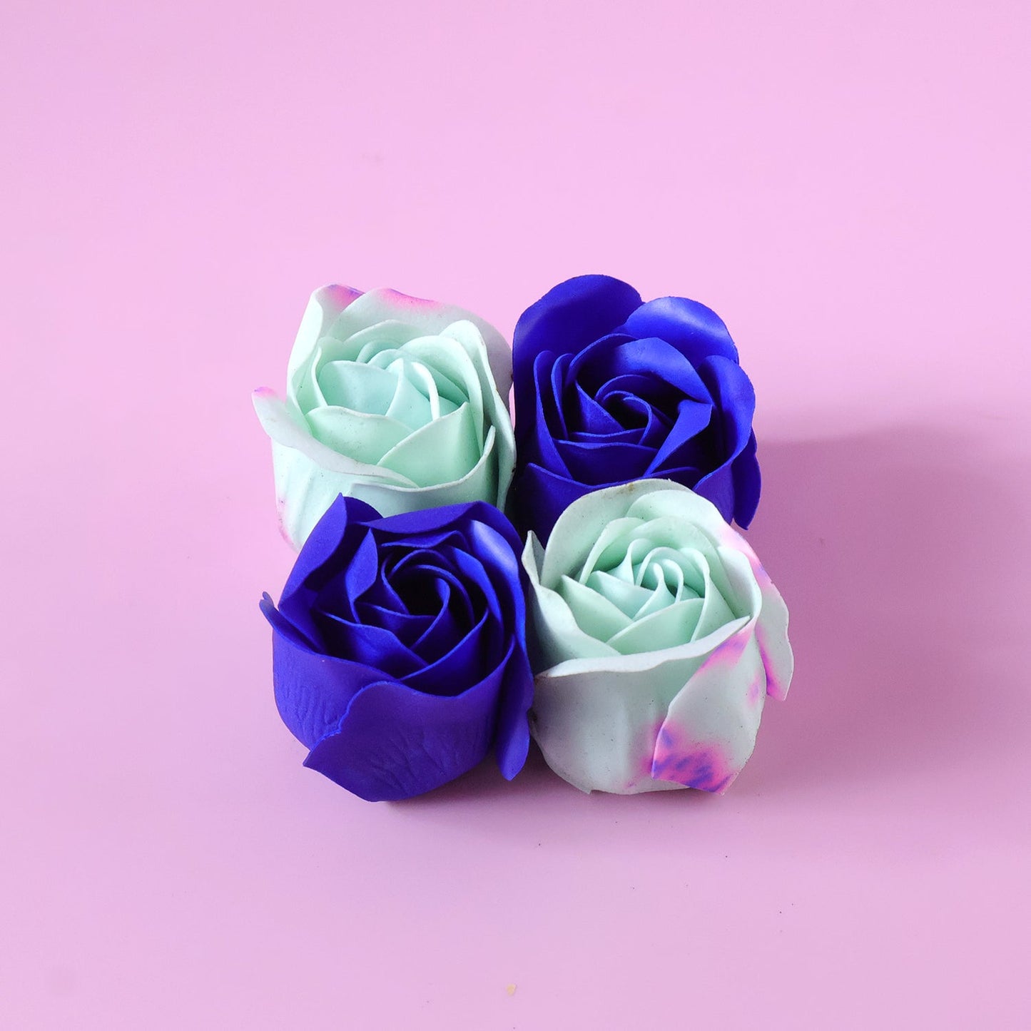 Luxury Rose Flower Bath Soap Gift Set with Storage Box 4 Pc