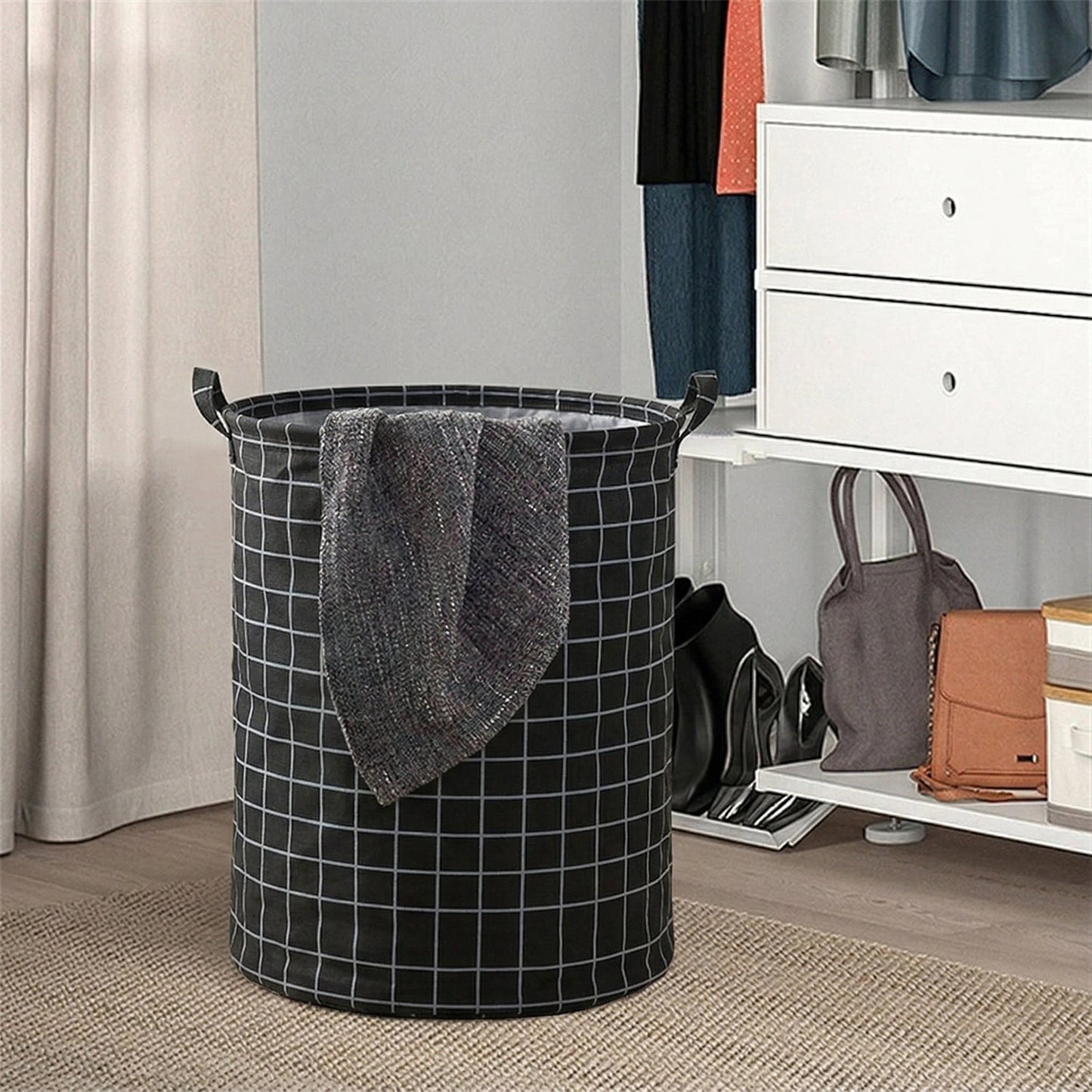 Multipurpose Foldable Laundry Storage Basket (1 Pc, 44x35 Cm)