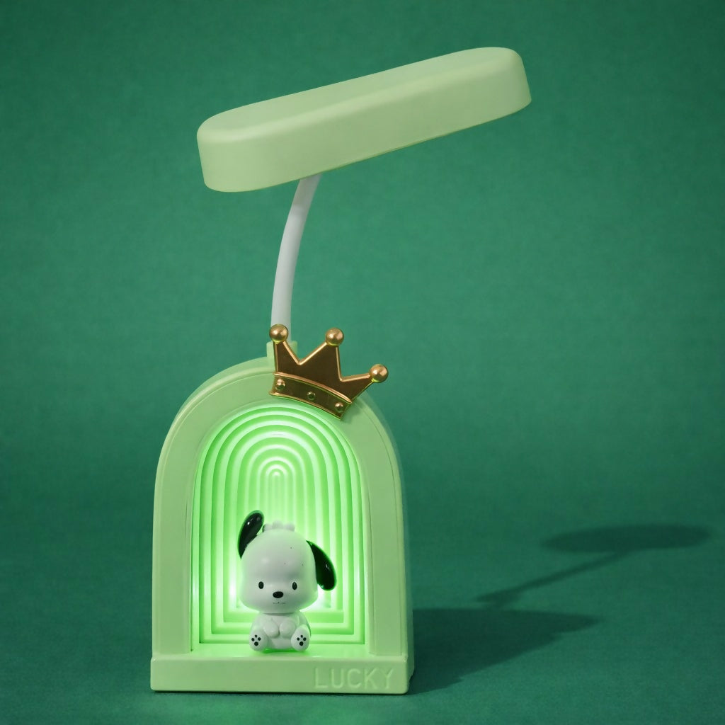 Cute Puppy LED Desk Lamp with Soft Light & Decorative Night Light