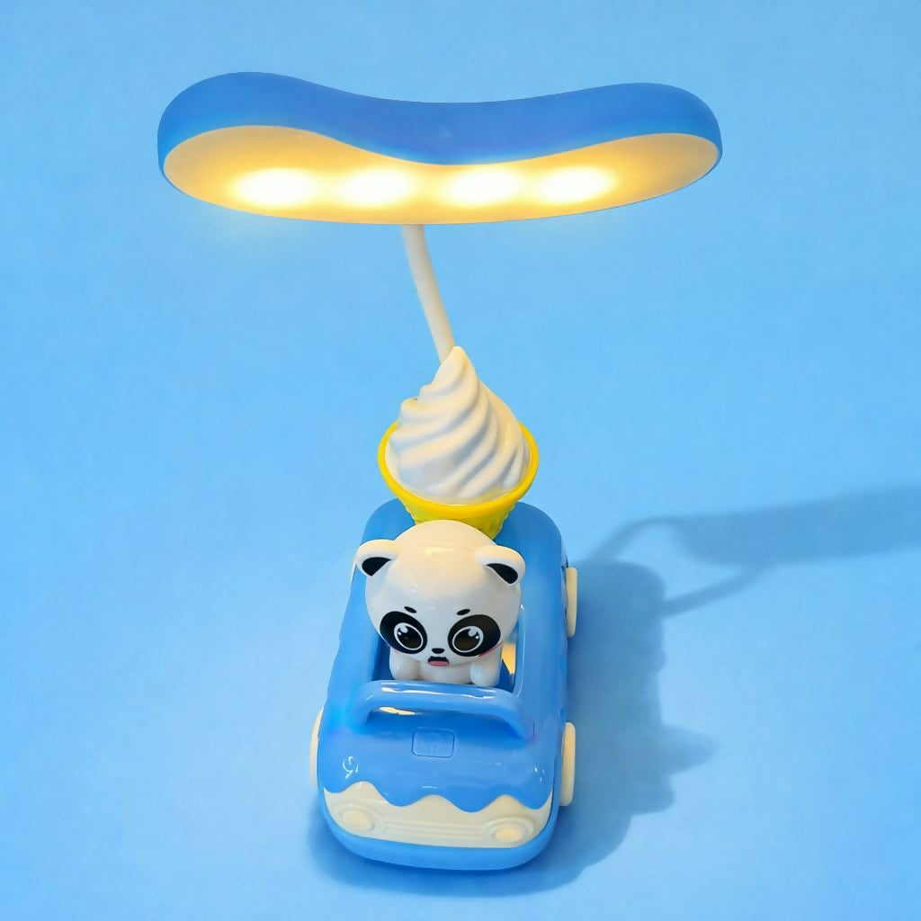 Kids Car Desk Lamp with Sharpener & 3 Light Modes